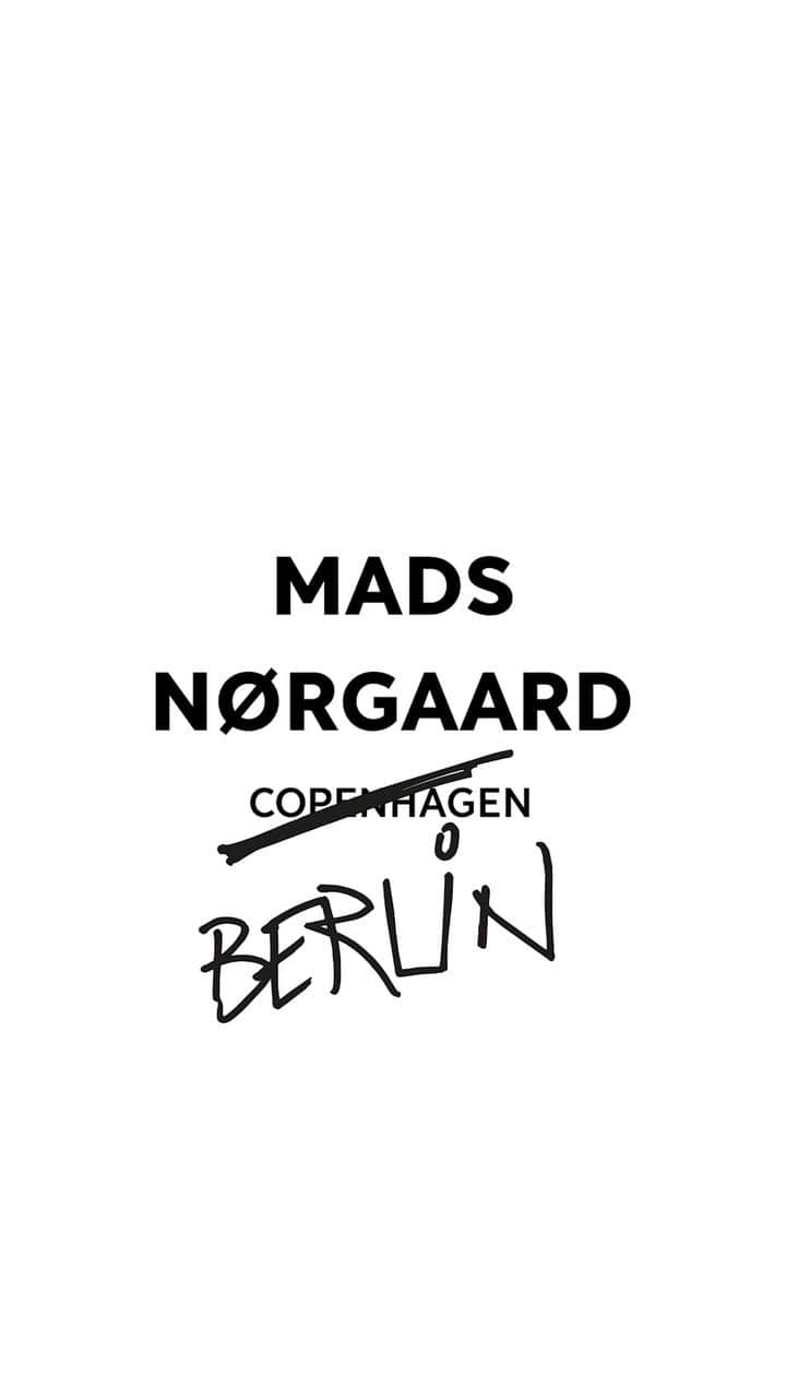 マッツノーガードのインスタグラム：「On Thursday, April 27, our brand new flagship store @madsnorgaardberlin opens on Münzstraße 7 in Berlin’s Mitte. As a first mono-brand store, we present Mads Nørgaard – Copenhagen collections, the iconic 101 t-shirt, and artist collaborations in line with our cultural activities in Copenhagen. The store is designed by Studio David Thulstrup and combines Danish classics with Berlin-inspired industrial materials. Join our opening event with drinks and DJ: Thursday, April 27, 3-8 pm. It is going to be a blast!   #madsnorgaard」