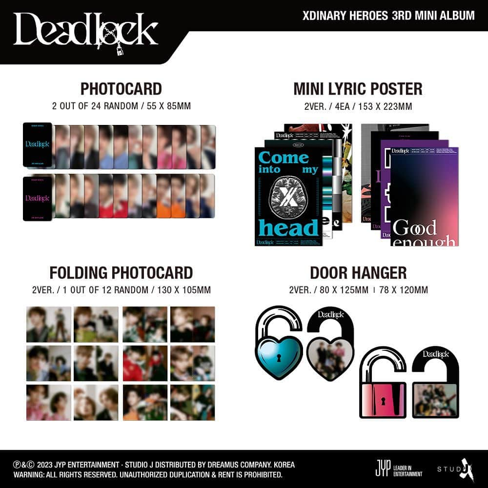 JYPエンターテインメントさんのインスタグラム写真 - (JYPエンターテインメントInstagram)「⠀  Xdinary Heroes  <Deadlock>  Album User Guide & Pre-Order  🔒STANDARD ver.  ALBUM RELEASE🔻 2023.04.26 6PM (KST) 😈 TITLE "Freakin' Bad"  #XdinaryHeroes #엑스디너리히어로즈 #Deadlock #FreakinBad #WE_ARE_ALL_HEROES #JYP」4月21日 10時18分 - jypentertainment