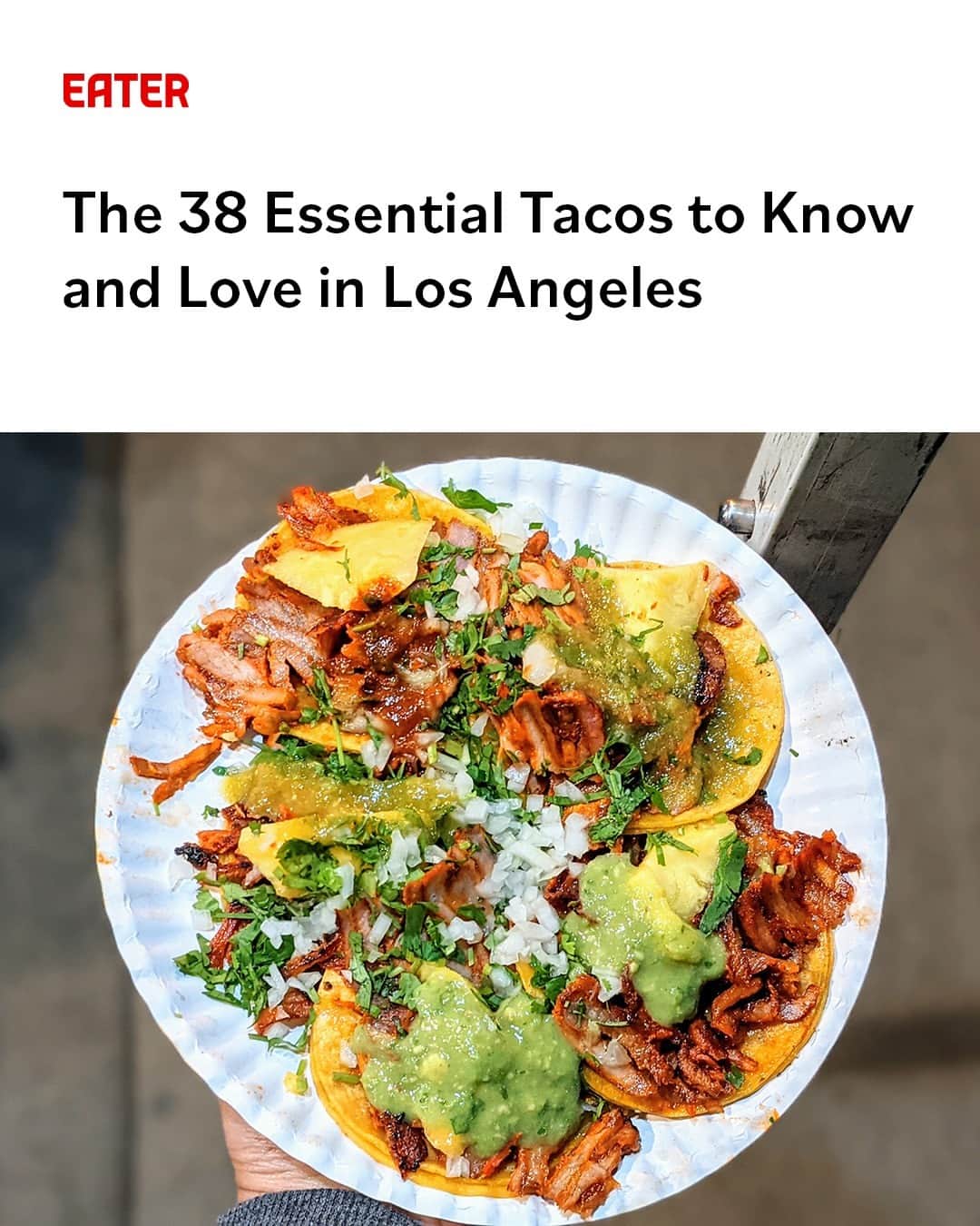 Eater LAさんのインスタグラム写真 - (Eater LAInstagram)「The taco scene in Los Angeles is as vibrant today as it has ever been, thanks to a new crop of Instagram-ready street stars and the usual collection of dedicated classics sprinkled throughout the city.⁠ ⁠ From birria stands with thousands of followers to hidden South LA spots only for those in the know, Los Angeles (considered by some to be the “second-largest” Mexican city in the world) is rife with amazing vendors doing what they love, and serving their communities precisely where they’re at.⁠ ⁠ Click the link in bio to see the full list of the 38 essential taco spots in greater Los Angeles, from Eater LA contributor Bill Esparza (@streetgourmetla).⁠ ⁠ 📸: Matthew Kang (@mattatouille)」4月21日 2時30分 - eater_la