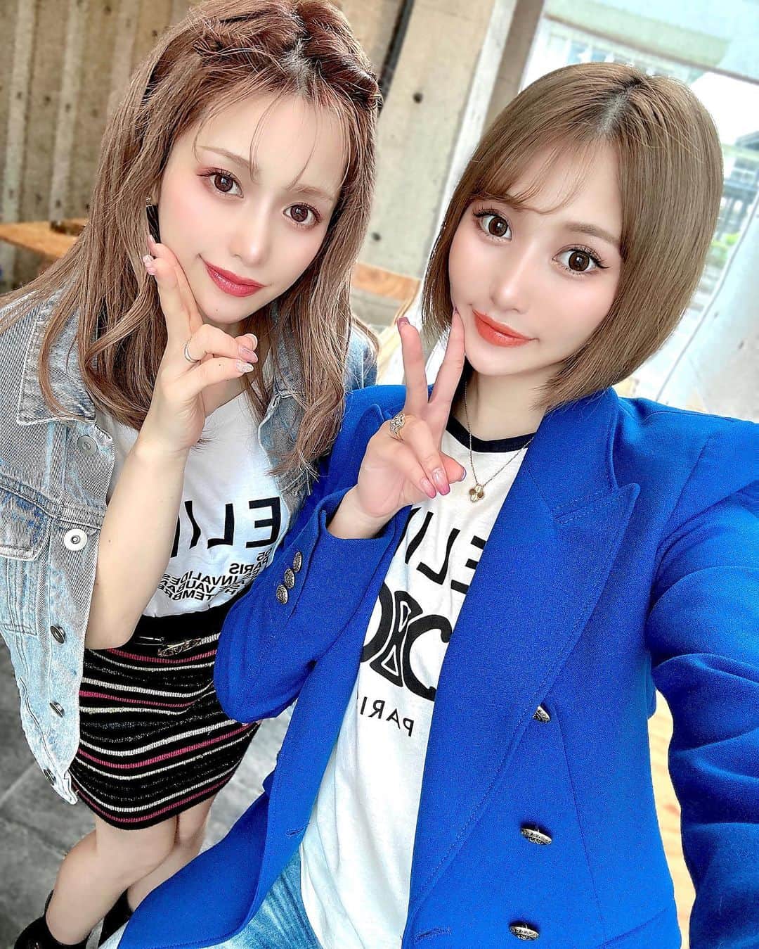 のインスタグラム：「.  かなちゃんの日～🛼💙🤍  三十路会、会話がゲスくて おばさんなのよ😗最高🫶笑  最近はめっきり地毛生活💭  . #zara #celine #ザラジョ #セリーヌ #ランチ」