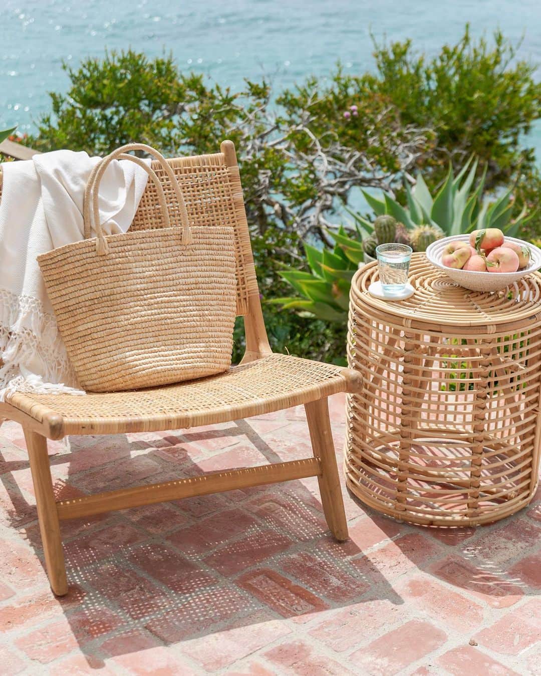 The Little Marketのインスタグラム：「Prep your patio for the sunny spring and summer days ahead. 🌞  From glassware to raffia totes, our collection is here to make sure you're ready for the warmer weather. Your favorites are few, so shop now before inventory sells through!」