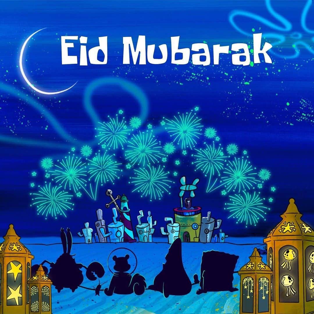 スポンジボブさんのインスタグラム写真 - (スポンジボブInstagram)「wishing a happy Eid to all who celebrate!   🎨: @yasmemez」4月21日 6時02分 - spongebob