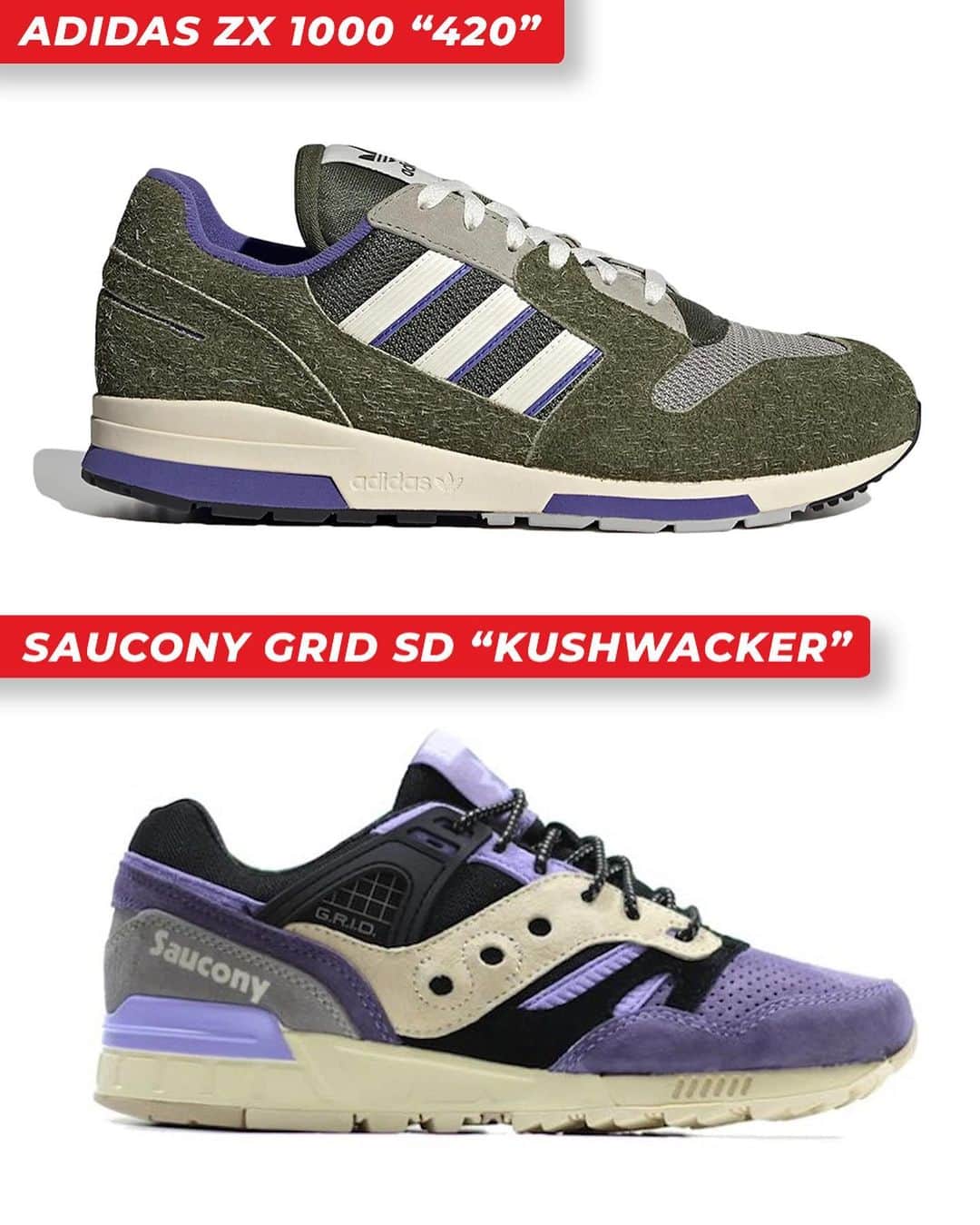 Nice Kicksさんのインスタグラム写真 - (Nice KicksInstagram)「LIGHT IT UP 😙💨 Which #420 shoe is the best? 🔥🌿」4月21日 6時23分 - nicekicks