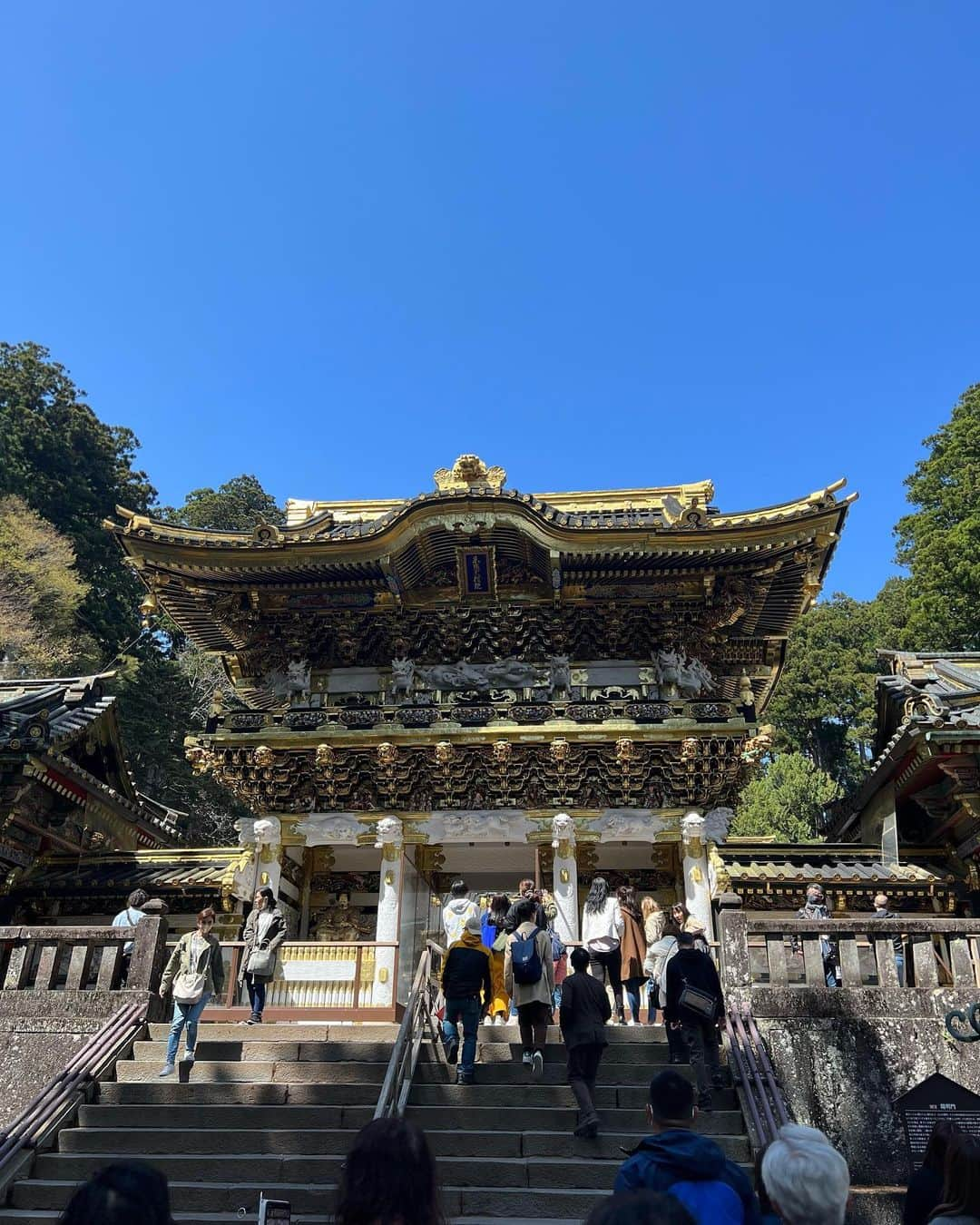 mitsuxmitsu24さんのインスタグラム写真 - (mitsuxmitsu24Instagram)「World heritage  * * 日光東照宮 近くて遠い、遠くて近い、世界遺産。 * 小学生の時、遠足できた時以来？でもない気もするけど、大河ドラマレベルの知識でしかない徳川家康。 もっと勉強して来ればもっと楽しめたのにと後悔しつつ、大人になってから訪れる世界遺産はズンと心に響くものがあった。  突然吹いた突風に迎えられていると感じ、出直してきますと心の中で呟き見上げた空の青さが沁みた。  こんなところでも事前準備の大切さを思い知る。  行き先決まらずその日の朝に決めた旅。 心は洗われ学びを得たイチニチは、結果とてもいい日だった。 * * #日光東照宮  #日光プチトリップ  #姉妹旅 #世界遺産 #worldheritage」4月21日 8時01分 - mitsuxmitsu24