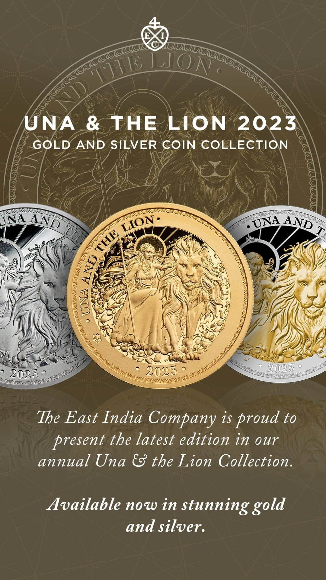 The East India Companyのインスタグラム：「Una & The Lion 2023 🪙 Gold and Silver Coin Collection.  The East India Company is proud to present the latest edition in our annual Una & the Lion Collection.  Available now in stunning gold and silver.  #theeastindiacompany #unaandthelion #una #kingcharles #coronation #proofcoin #coin #silver #coins #numismatics #coincollecting #numismatist #silvercoins #proofcoins #proof #numismatic #goldcoin #coincollector #rarecoins #gold #bullion #goldbullion」