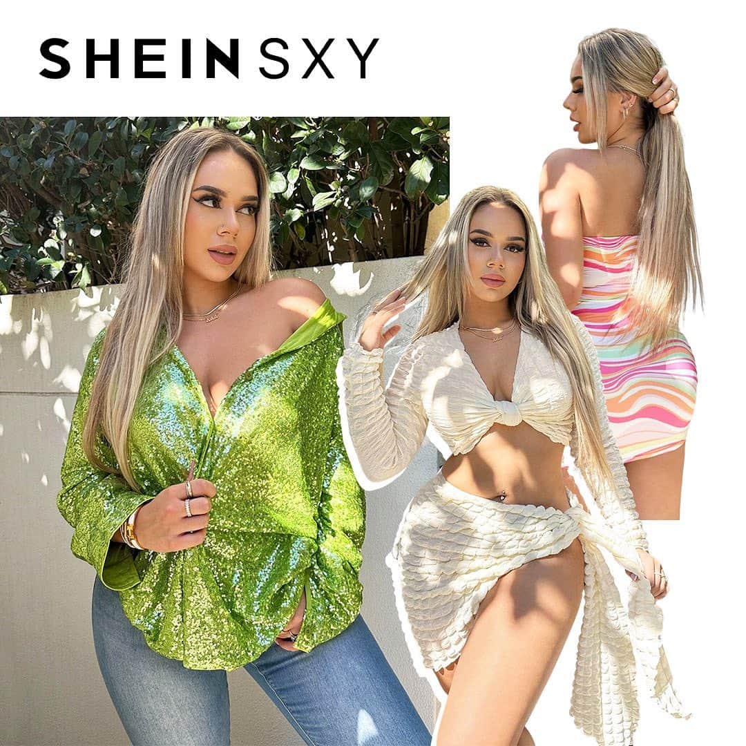 SHEINのインスタグラム：「Flex your SXY in vibes so vibrant you might outshine the sun 🔥🌞  🔎14632266 14631339 14608284 14631342   #SHEINSXY」