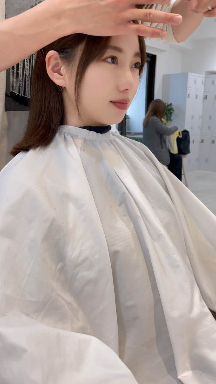 横井佑弥のインスタグラム：「bang cut ✂︎  ぱつっとワイドな前髪がかわいい。  #やさしげ」