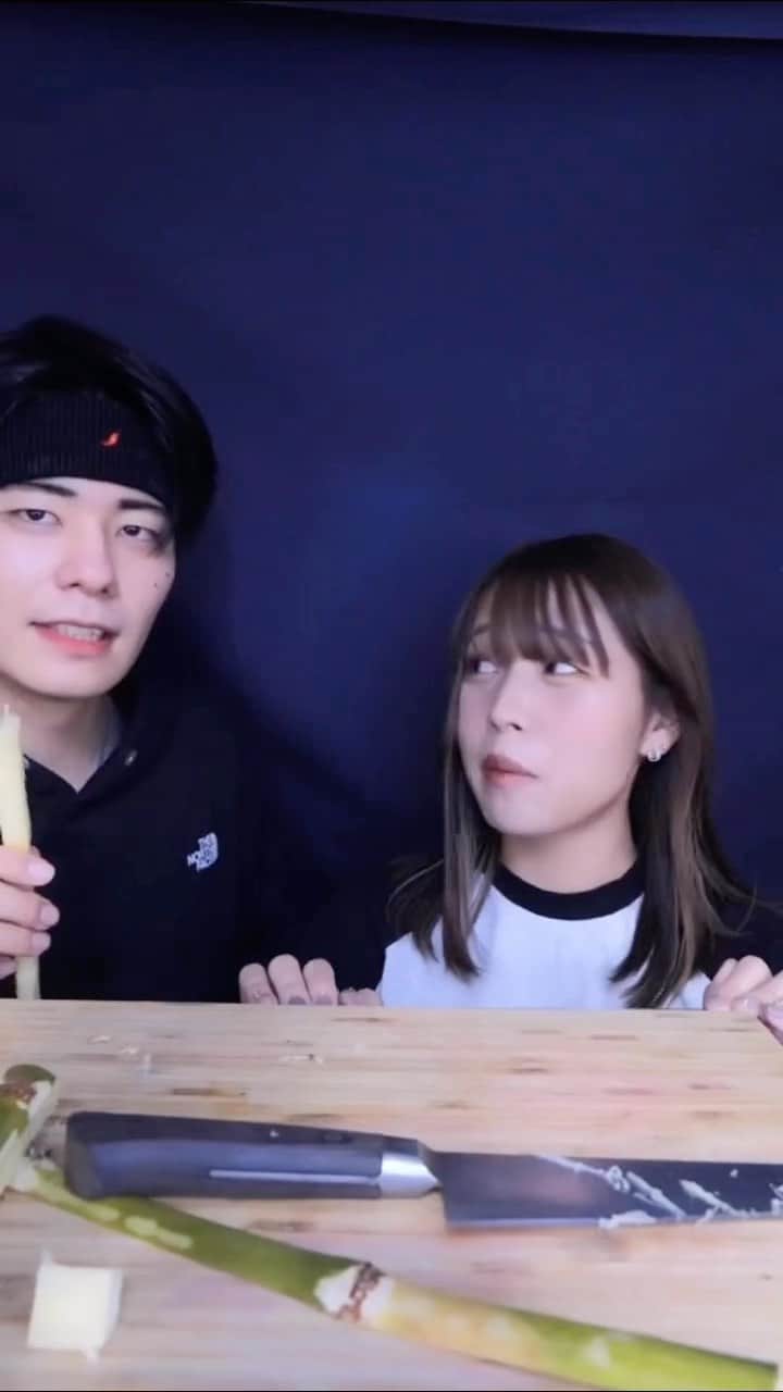 のインスタグラム：「るなちゃんにサトウキビあげてみた」