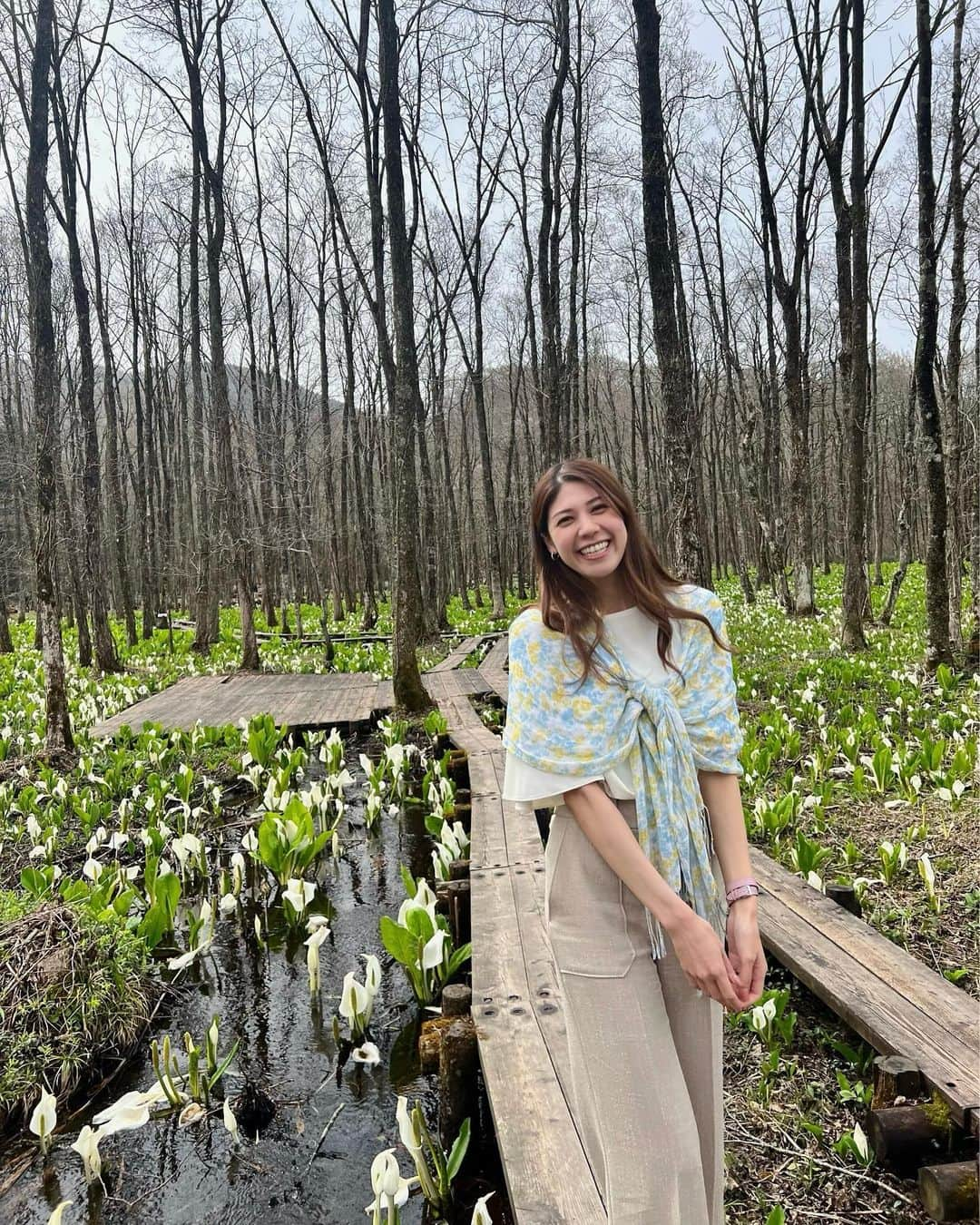 寺内千穂さんのインスタグラム写真 - (寺内千穂Instagram)「⁡ 水ばしょうも見頃でした🌱🩵 ⁡ #秋田県 #仙北市 #水ばしょう」4月21日 19時58分 - chiho_terauchi