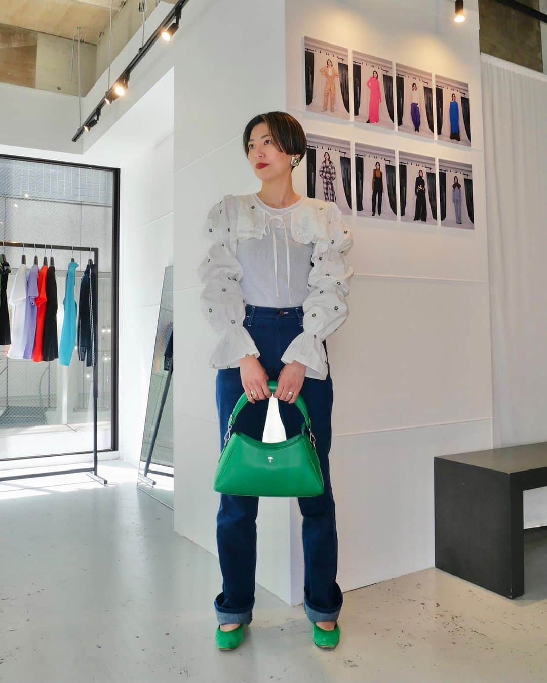 のインスタグラム：「【2023 SPRING COORDINATE】 ✔︎Karma Short Blouse ✔︎Jobi / @trapeze_jobi   #2023spring #FAB #newromantic #pameopose #pameoposejewerly #pameoposeomotesando #パメオポーズ #tokyo #harajuku #omotesando #pameopose_shop #parco #渋谷パルコ #渋谷PARCO」