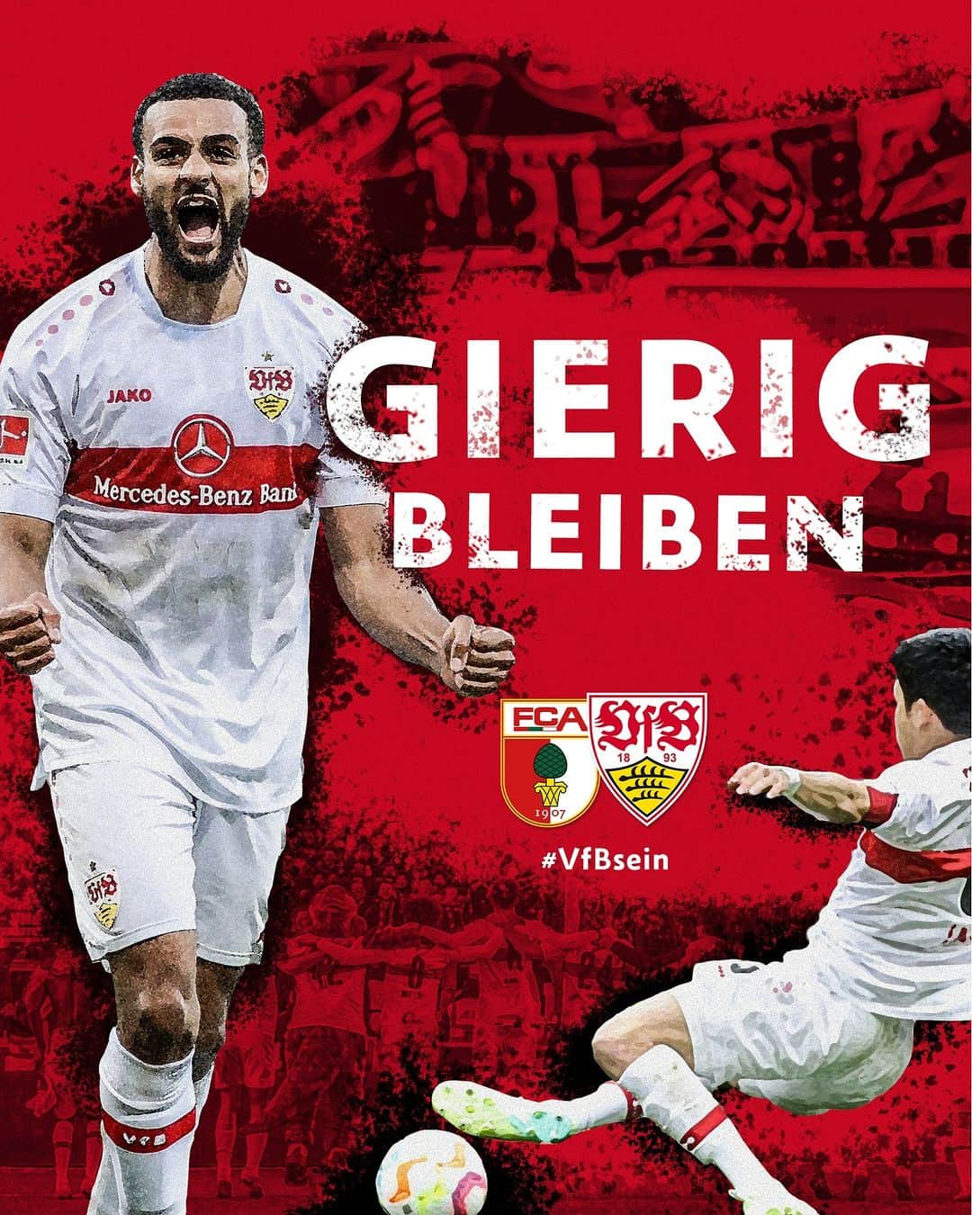 VfBシュトゥットガルトのインスタグラム：「🔥 M A T C H D A Y! 🔥 SWIPE ▶ Auf geht’s, Männer! 3️⃣ Punkte in Augsburg erkämpfen – mit allem was ihr habt!!! 💪⚪🔴 #VfBsein  🔜 #FCAVfB | ⏰🗓 20:30 Uhr  _ [Anzeige] @brainhouse247 | #VfB #bundesliga #matchday #auswärtsspiel #stuttgart #furchtlosundtreu #vfbstuttgart #vfbstuttgart1893 #VfBInsta」