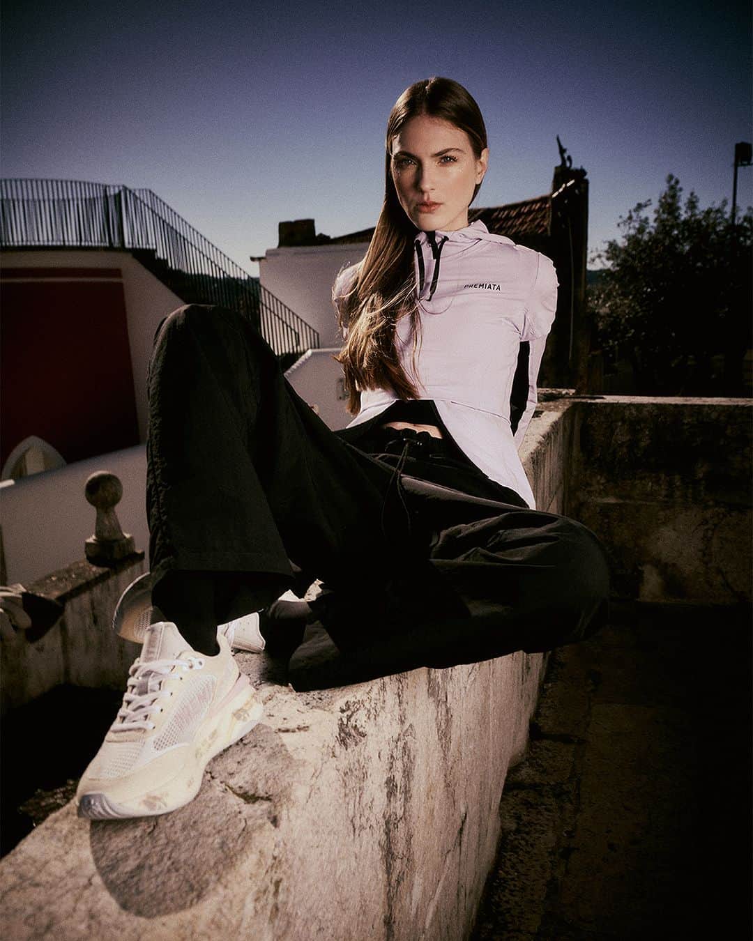のインスタグラム：「Daily wear for dynamic leisure with Moe Run pieces from the Spring Summer 2023 collection.  Shop now - tap or click link in bio #premiata #SS23 #moerun」