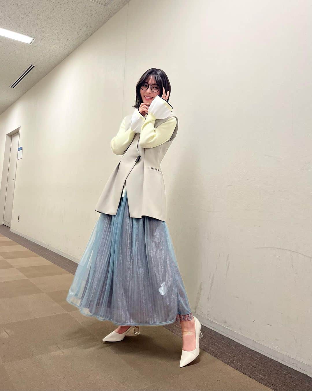 白石聖のインスタグラム：「👓 今夜11時放送の 全力！#脱力タイムズ に出演させて頂きます。今回もめちゃくちゃ楽しかったです。是非🤓」