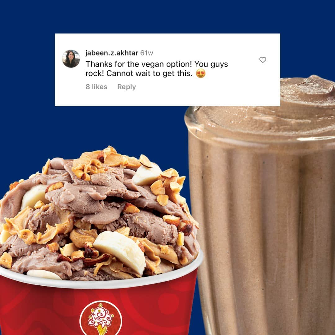 コールド・ストーン・クリーマリーのインスタグラム：「Plant-based lovers are going nuts for our Silk® Almondmilk Frozen Dessert! 😍🌱🥜 Scroll to see what they’re saying about our Don’t Cry Over Spilled Silk® Creation™ and Chocolate Silk® Shake! 🍦🥤」