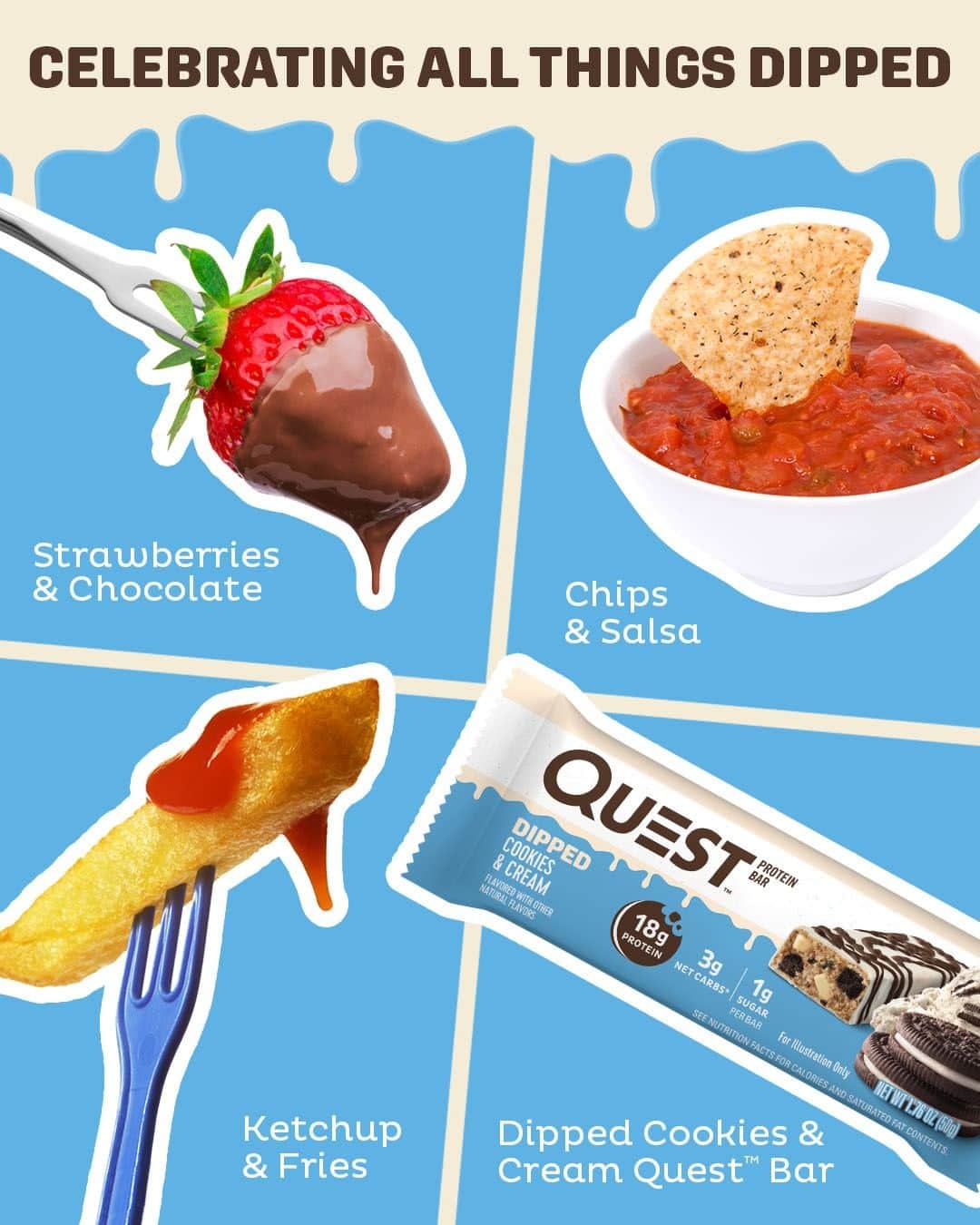 questnutritionさんのインスタグラム写真 - (questnutritionInstagram)「SOME of the best things in life are DIPPED! RIGHT!?」4月22日 5時40分 - questnutrition