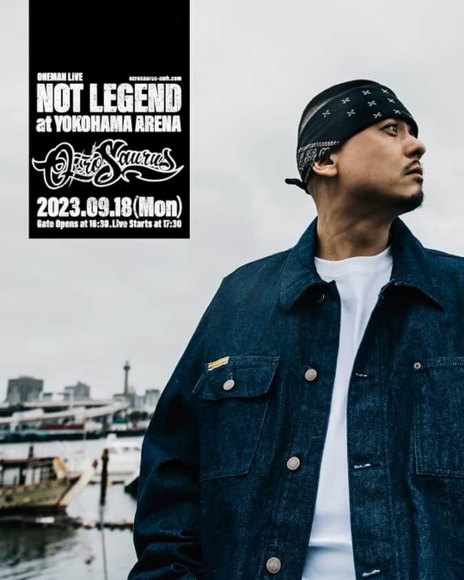 ZORNのインスタグラム：「2023/9/18(月･祝) OZROSAURUS ワンマンライブ ｢NOT LEGEND｣ at 横浜アリーナ 開場16:30- / 開演 17:30-  ■只今より第一次先行チケット発売開始 特設HPからアクセスの方のみ 横浜市民割引(7800円→4500円)に申込できます↓ ozrosaurus-amh.com  e+URL https://eplus.jp/ozrosaurus/  ※繋がりにくい場合は時間を置いてお試し下さい。  券売期間 4/21(金)21:00～5/27(土)23:59  (Link In Highlights)」