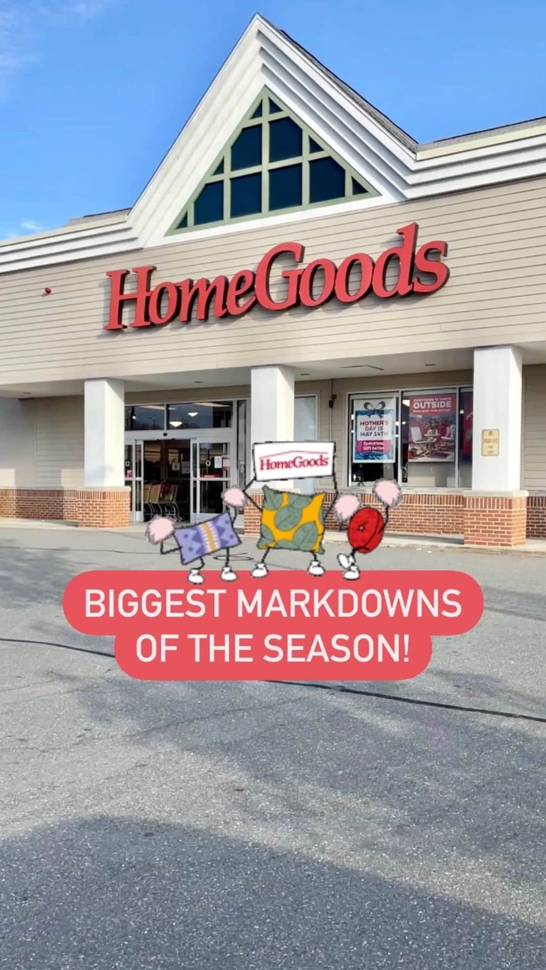 HomeGoodsのインスタグラム：「Hold onto your shopping carts, Finders! 🛒🛍️ It’s the BIGGEST MARKDOWNS of the season in-store now. Don’t miss big price drops on already amazing prices on furniture, walls decor, rugs, lamps and more!」