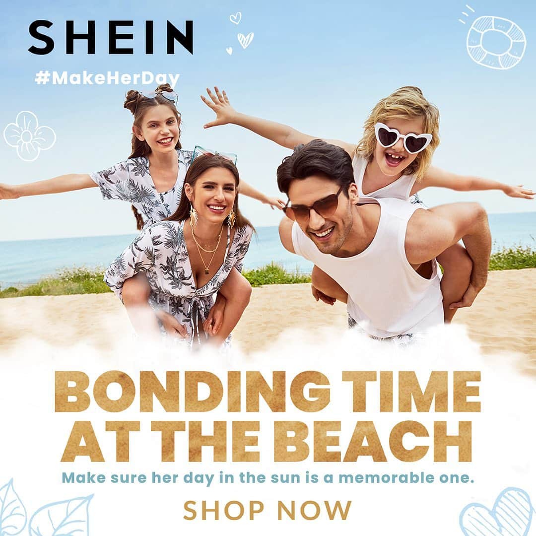 SHEINのインスタグラム：「FAMILY BEACH DAY Make the fam's day in the sun a memorable one.  SURF FOR PERF PAIRS> https://shein.shop/ribu4ul  #MakeHerDay」