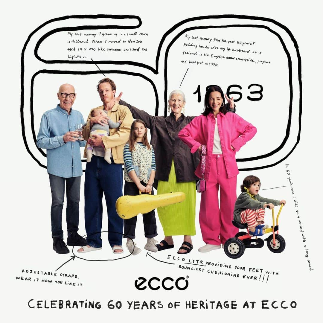 エコーのインスタグラム：「Made to be worn your way since 1963. #ECCO」