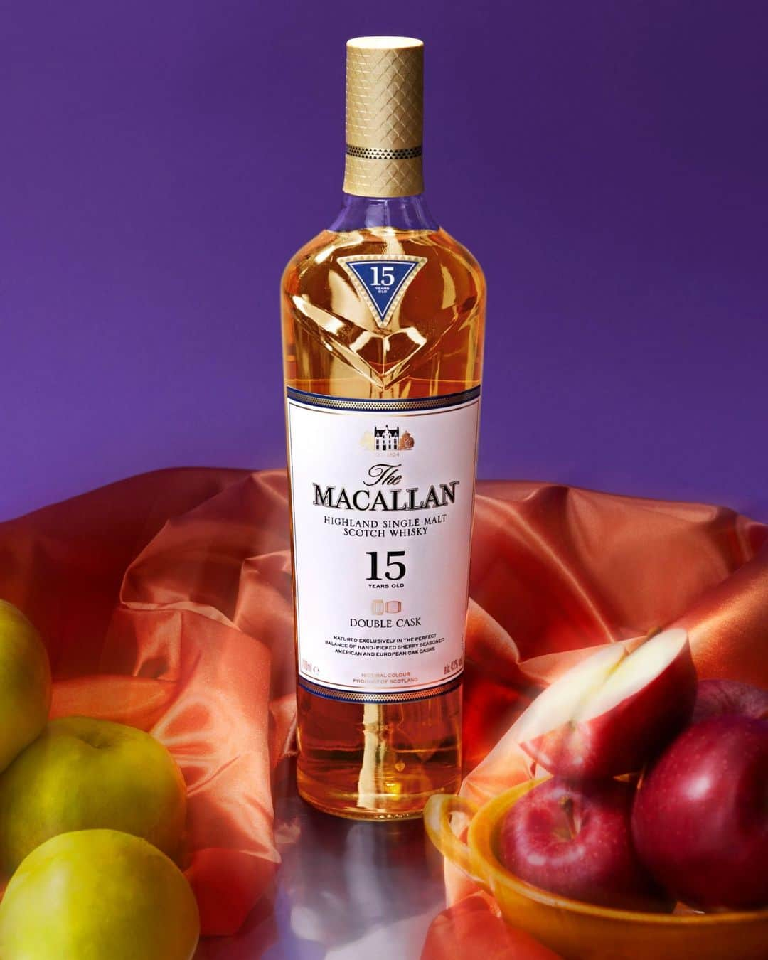 The Macallanのインスタグラム：「The Macallan and renowned artist @erikmadiganheck have brought to life the unique flavour profile of The Macallan Double Cask 15 Years Old.⁣ ⁣ This reimagined still life photograph features a regal colour palette that exudes the rich opulence of smooth butterscotch and sweet spice, with a distinctive apple note taking centre stage.⁣ ⁣ Crafted without compromise. Please savour The Macallan responsibly.⁣ ⁣ #TheMacallan #TheMacallanDoubleCask」