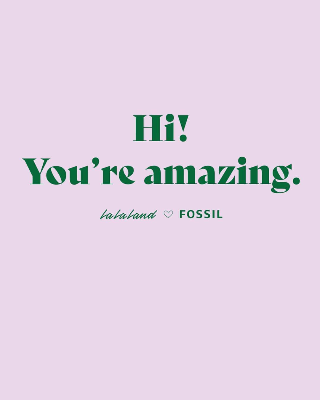 fossilさんのインスタグラム写真 - (fossilInstagram)「Share with whoever needs to hear this today. 💛 #LaLaLandxFossil」4月21日 23時00分 - fossil