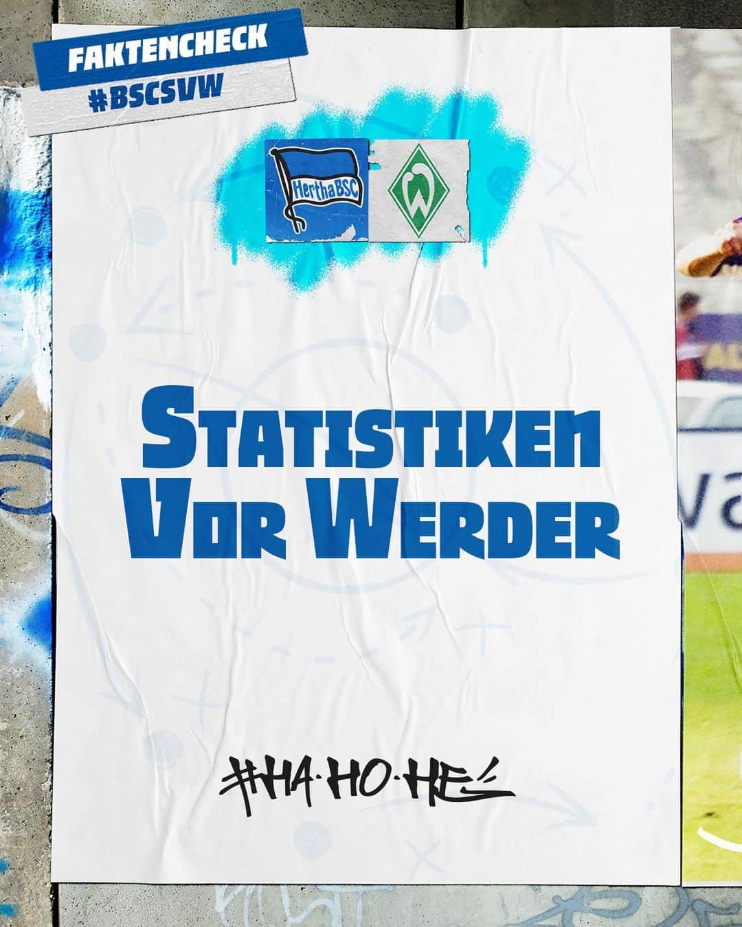 ヘルタ・ベルリンのインスタグラム：「Fakt ist: Das Stadion wird voll, das Wetter wird top & wir sind heiß. 🔵⚪️ ️ Swipt für mehr! ➡️ . . #BSCSVW #HaHoHe #HerthaBSC」
