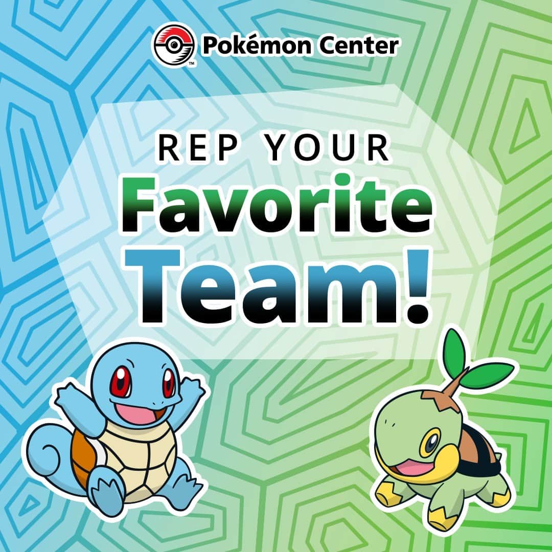 Pokémonさんのインスタグラム写真 - (PokémonInstagram)「Rep your favorites with Pokémon Center! 🐢   Which team gets your vote? Comment 💚 for Team Green or 💙 for Team Blue!」4月22日 6時00分 - pokemon