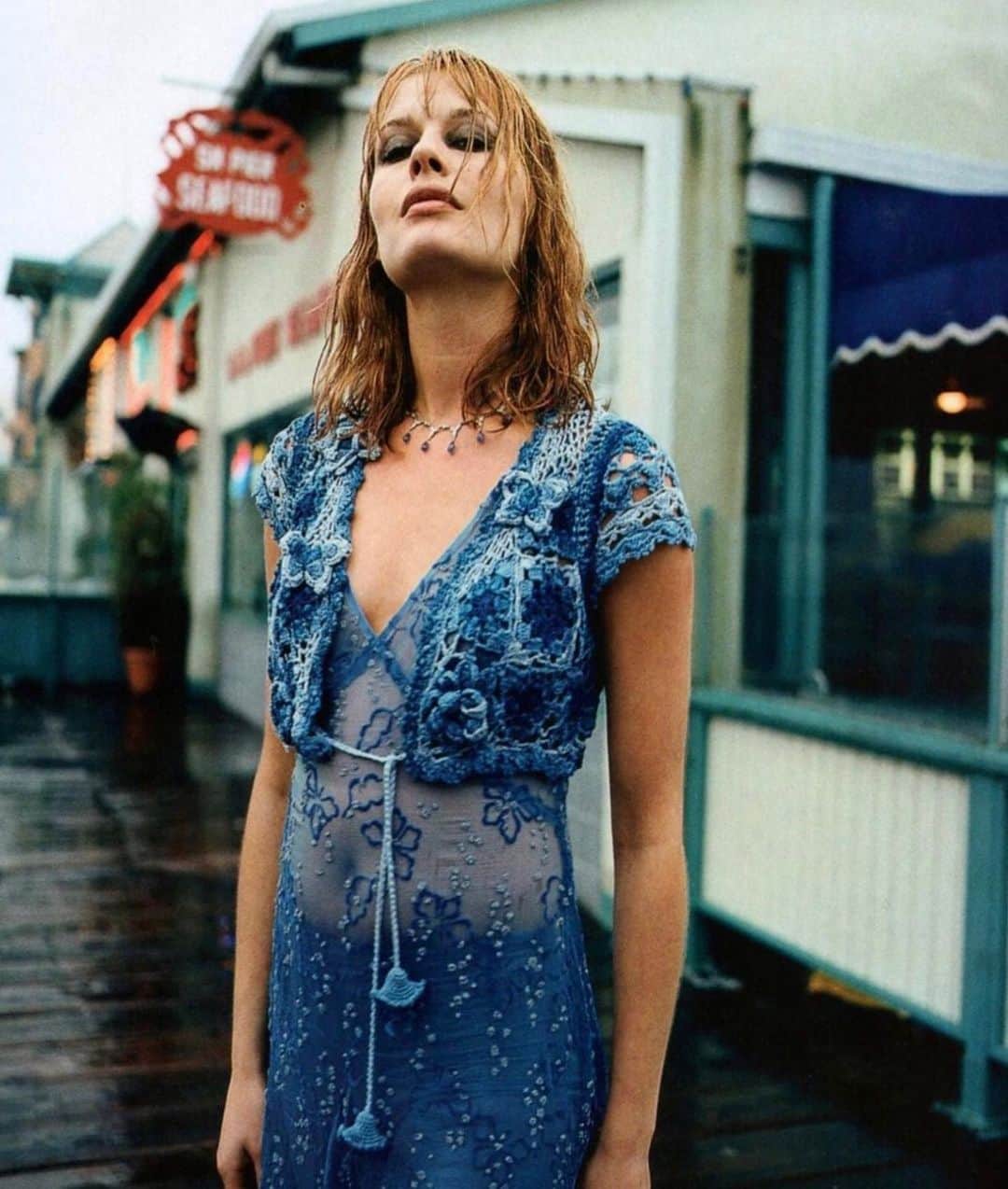 アナスイのインスタグラム：「Elle March 1997. Spring is the season of crochets and lacy knits. #AnnaSuiVintage」
