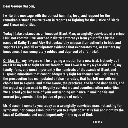 トリー･レーンズさんのインスタグラム写真 - (トリー･レーンズInstagram)「Until my court date I’ll be posting the OUTRAGEOUS & DISGUSTING INJUSTICES used against me by the PROSECUTION to get the conviction they so DESPERATELY wanted, DESPITE the evidence they knew existed」4月22日 1時30分 - torylanez