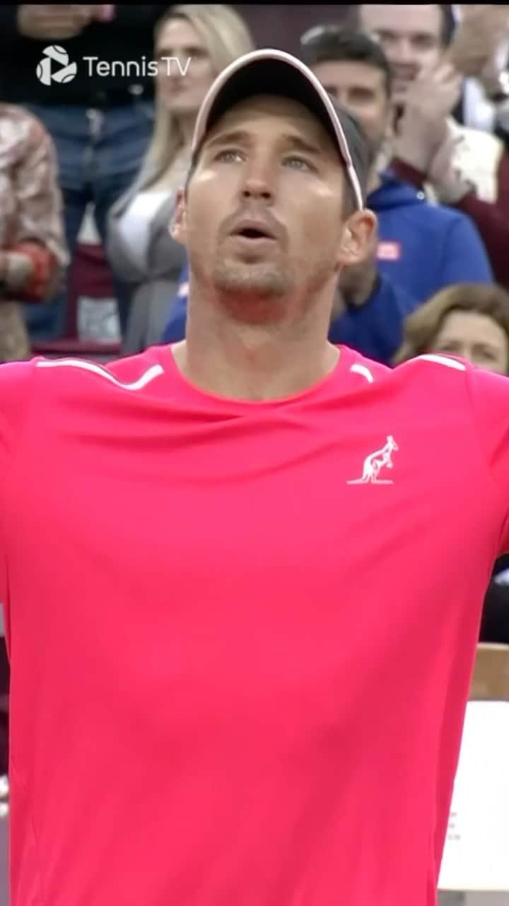 ドゥシャン・ラヨビッチのインスタグラム：「A DUSAN DREAM 🛌  The moment @dutzee defeats World No.1 Novak Djokovic!  . #tennis #tennistv #atp #sports #lajovic #djokovic #srpskaopen」