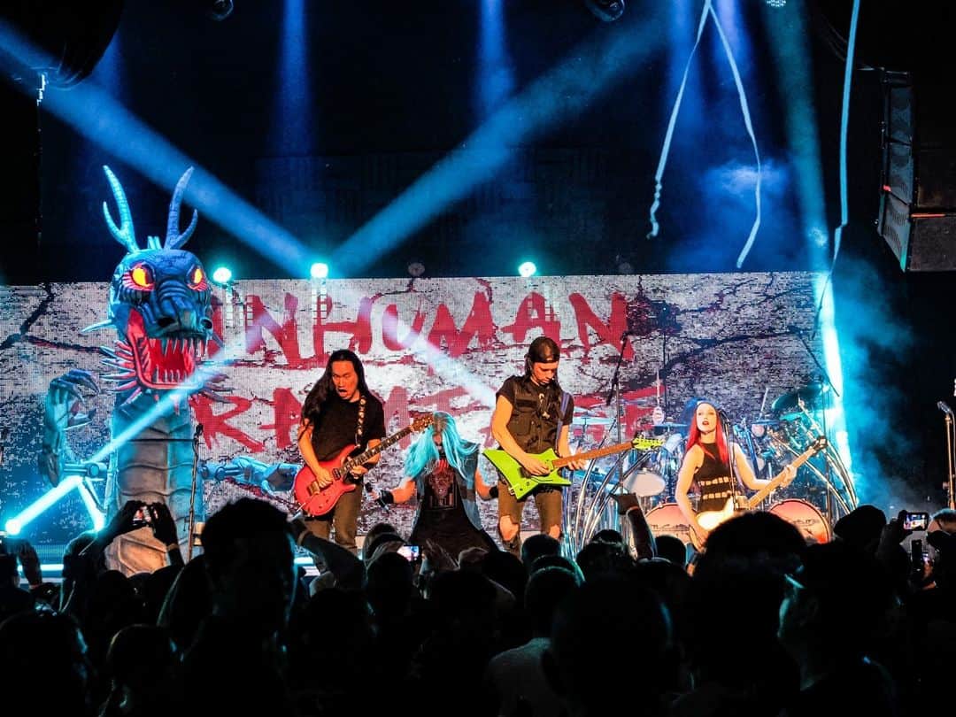 DragonForceのインスタグラム：「Almost exactly one year ago today in Mesa, AZ!  Who was at one the shows on this tour?   📸: Fred Kuhlman」