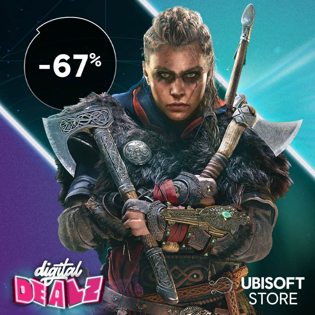 アサシン クリードのインスタグラム：「We just picked up our axe and sliced 67% off Assassin's Creed Valhalla on the Ubisoft Store! It's now your turn to become a viking ⚔️ check the link in story.」