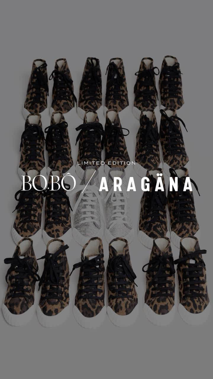 BO.BOのインスタグラム：「New Collab BO.BÔ X Aragäna | Sneakers que levam um toque extra de atitude a todos looks.   Clique na tela e saiba mais!  #BOBOeAragana @araganaconcept」