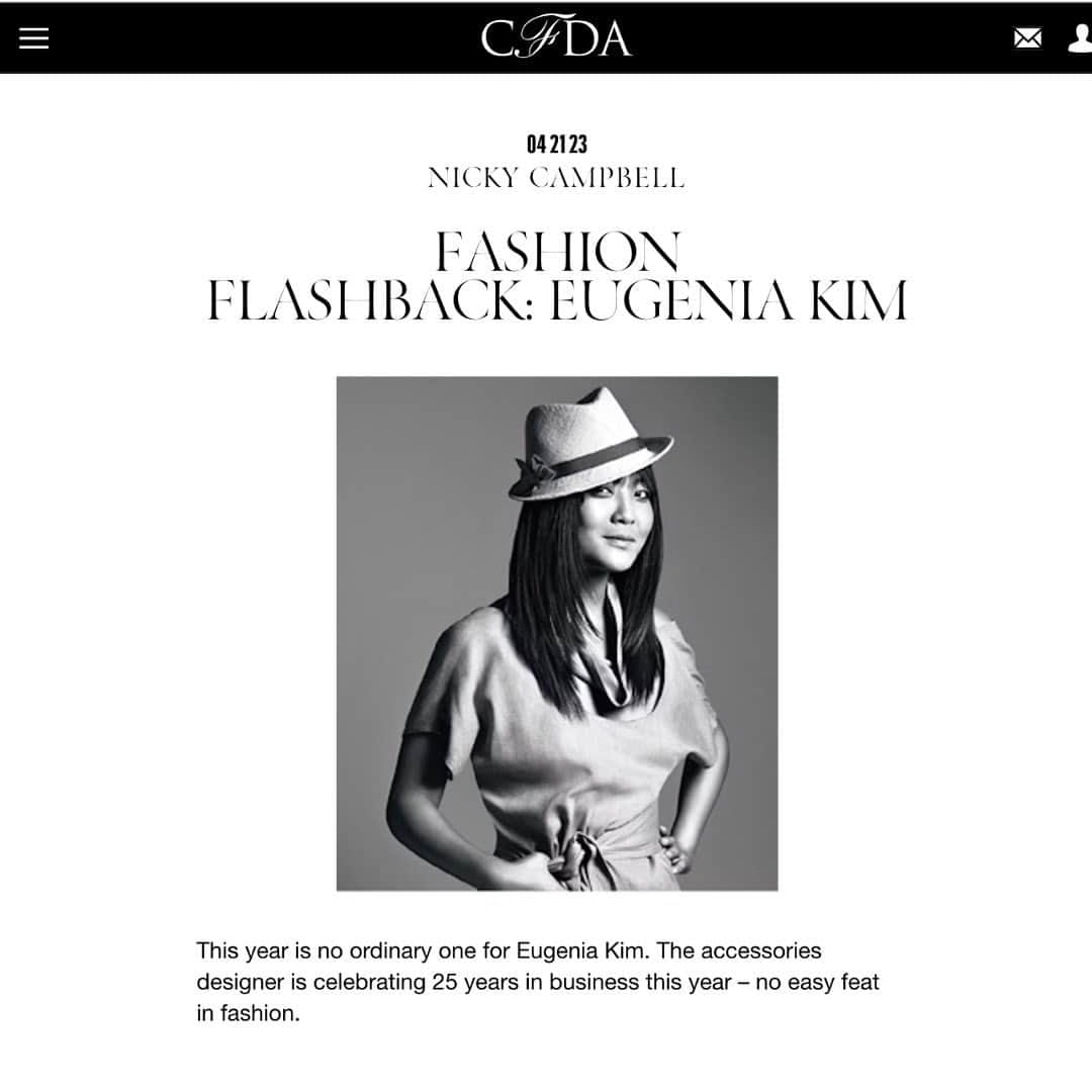 ユージニア キムのインスタグラム：「Thank you @cfda! It’s been 25 years and we’re excited for all that’s to come! Swipe to take a look at our beginnings in honor of our anniversary. Full article & images linked in bio on @cfda 🫶🏼」