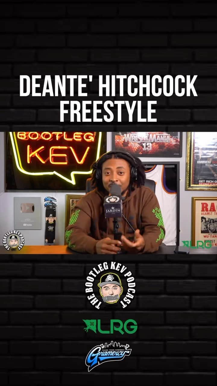 エルアールジーのインスタグラム：「Deante’ Hitchcock came through and went CRAZY on the “All Falls Down” beat! Full freestyle is up on YouTube. / Shout out to our sponsor @lrgclothing for always supporting the freestyle series 🙏🏼🙏🏼 / @bootlegkev @deantevh @lrgclothing」