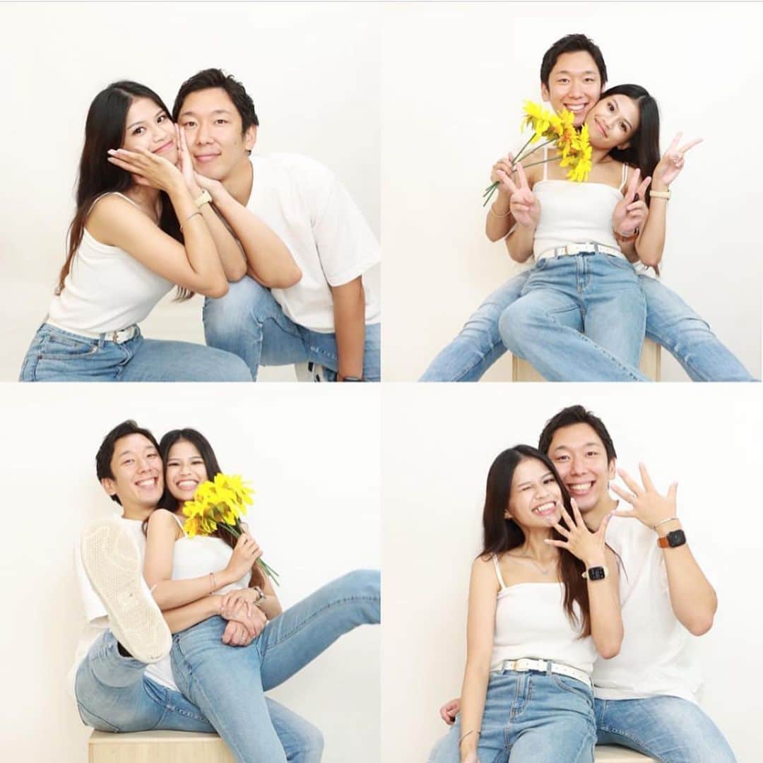 ハナユメさんのインスタグラム写真 - (ハナユメInstagram)「結婚報告写真のトレンドはなんといっても「コラージュ」写真📸  指輪を見せたり、腕を組んだり、変顔をしてみたりとおふたりならではの写真を並べて素敵な1枚に仕上げるのが◎  アプリで簡単に編集できるので、是非挑戦してみてくださいね☝ *…*…*…*…*…*…*…*…*…*…*…*… ⁡ 📷photo by  ⁡ @biabia_bear さん @akipori__17 さん @y.m__0129 さん @lily_wd0225 さん @mon_____wd さん @km_____wedding さん @k__mnm さん ⁡ 素敵なお写真ありがとうございました🙇‍♀️ ⁡ *…*…*…*…*…*…*…*…*…*…*…*… ⁡ 💎ハナユメに幸せをシェアしてね #ハナユメ を付けて投稿してくださった方はご紹介させていただくかも！@hanayume_wedding　フォロー・コメントお待ちしています🙌🏻💕 ⁡ 💎式場探しに迷ったらハナユメ♡ こんな素敵な結婚式をしたい！と思ったら、ハナユメにお任せ💛ハナユメウエディングデスクでアドバイザーに相談してみてね💁‍♀️💓投稿を保存して、アドバイザーに見せるとスムーズですよ✨ ⁡ 💎ハナユメが叶えたいこと 叶えたいのは「1組でも多くのカップル様に理想の結婚式のきっかけを」皆さまのお力になれるよう全力でサポートします🕊  #hanayume #ハナユメ #ハナユメフォト #結婚 #結婚式 #結婚式準備 #全国のプレ花嫁さんと繋がりたい #花嫁準備 #プレ花嫁 #式場迷子 #結婚式アイデア #婚姻届け #入籍 #両家顔合わせのしおり #結納品 #プロポーズ #結納準備 #エンゲージリング #入籍しました #両家顔合わせガーランド #結婚しました #両家顔合わせ食事会 #婚姻届け#結納 #両家顔合わせ服装 #両家顔合わせ #カップル #カップルフォト #サプライズプロポーズ」4月22日 6時31分 - hanayume_wedding