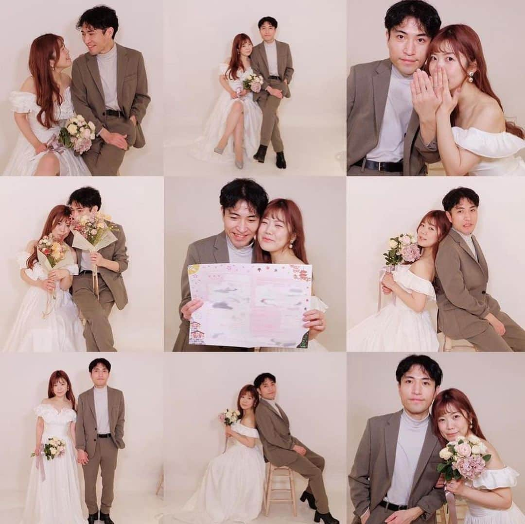 ハナユメさんのインスタグラム写真 - (ハナユメInstagram)「結婚報告写真のトレンドはなんといっても「コラージュ」写真📸  指輪を見せたり、腕を組んだり、変顔をしてみたりとおふたりならではの写真を並べて素敵な1枚に仕上げるのが◎  アプリで簡単に編集できるので、是非挑戦してみてくださいね☝ *…*…*…*…*…*…*…*…*…*…*…*… ⁡ 📷photo by  ⁡ @biabia_bear さん @akipori__17 さん @y.m__0129 さん @lily_wd0225 さん @mon_____wd さん @km_____wedding さん @k__mnm さん ⁡ 素敵なお写真ありがとうございました🙇‍♀️ ⁡ *…*…*…*…*…*…*…*…*…*…*…*… ⁡ 💎ハナユメに幸せをシェアしてね #ハナユメ を付けて投稿してくださった方はご紹介させていただくかも！@hanayume_wedding　フォロー・コメントお待ちしています🙌🏻💕 ⁡ 💎式場探しに迷ったらハナユメ♡ こんな素敵な結婚式をしたい！と思ったら、ハナユメにお任せ💛ハナユメウエディングデスクでアドバイザーに相談してみてね💁‍♀️💓投稿を保存して、アドバイザーに見せるとスムーズですよ✨ ⁡ 💎ハナユメが叶えたいこと 叶えたいのは「1組でも多くのカップル様に理想の結婚式のきっかけを」皆さまのお力になれるよう全力でサポートします🕊  #hanayume #ハナユメ #ハナユメフォト #結婚 #結婚式 #結婚式準備 #全国のプレ花嫁さんと繋がりたい #花嫁準備 #プレ花嫁 #式場迷子 #結婚式アイデア #婚姻届け #入籍 #両家顔合わせのしおり #結納品 #プロポーズ #結納準備 #エンゲージリング #入籍しました #両家顔合わせガーランド #結婚しました #両家顔合わせ食事会 #婚姻届け#結納 #両家顔合わせ服装 #両家顔合わせ #カップル #カップルフォト #サプライズプロポーズ」4月22日 6時31分 - hanayume_wedding