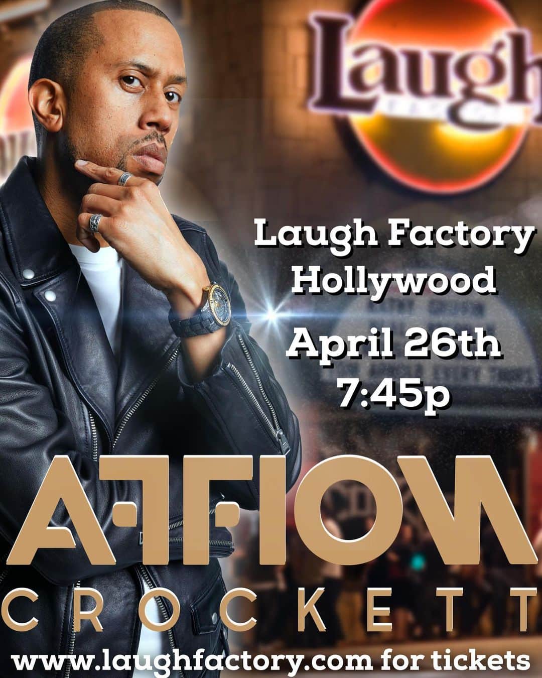 アフィオン・クロケットさんのインスタグラム写真 - (アフィオン・クロケットInstagram)「LA‼️ Come see me headline the Laugh Factory Hollywood next Wednesday April 26th‼️Don’t wait to buy tickets… ONE SHOW ONLY‼️ www.laughfactory.com 🎟️🎟️🎟️  📸 @evoake @imagerybyoscar」4月22日 7時49分 - affioncrockett