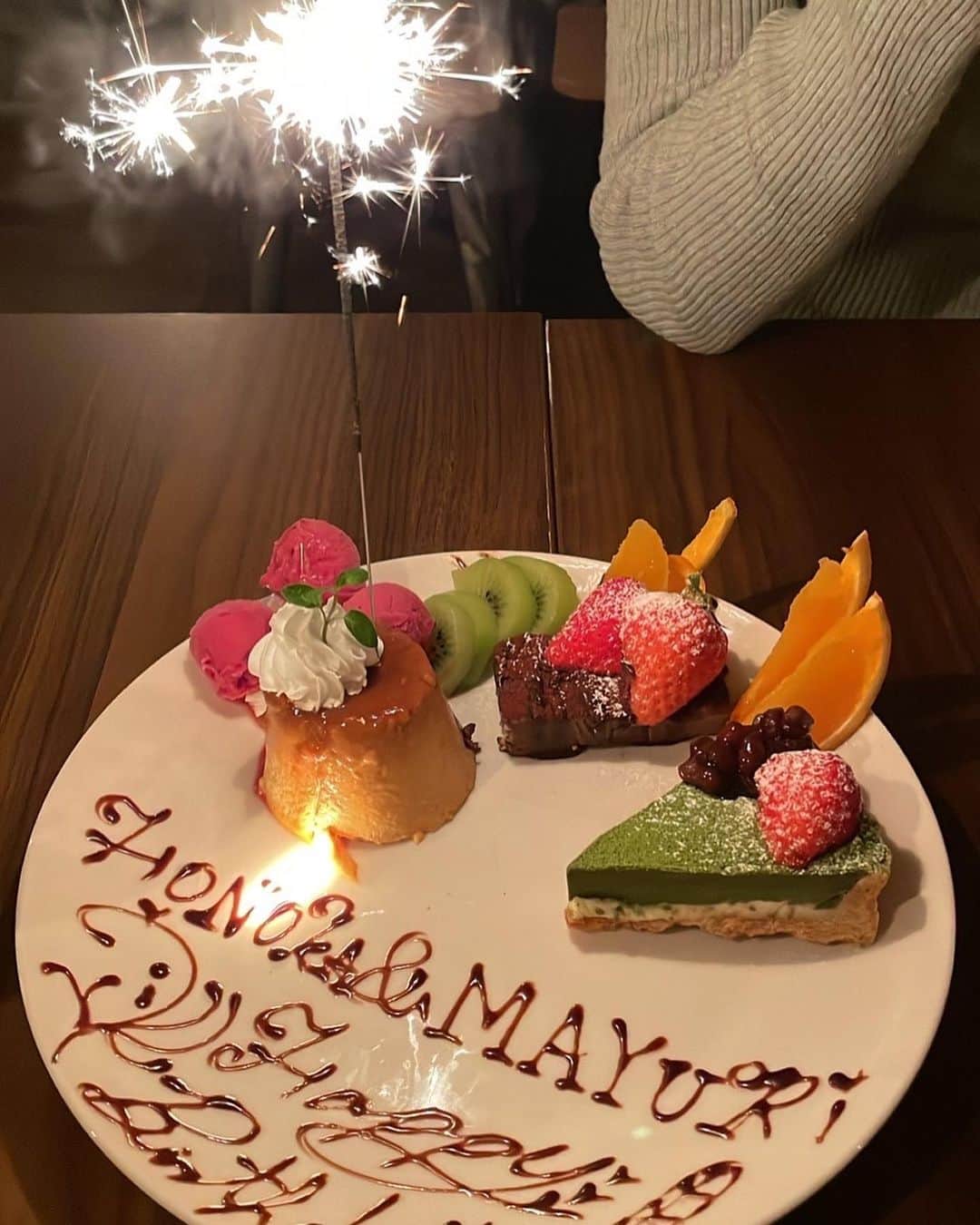 奥村真友里さんのインスタグラム写真 - (奥村真友里Instagram)「さくが福岡でお祝いしてくれた日🎂 （2ヶ月前のことだけど笑）」4月22日 9時59分 - mayuri_okumura