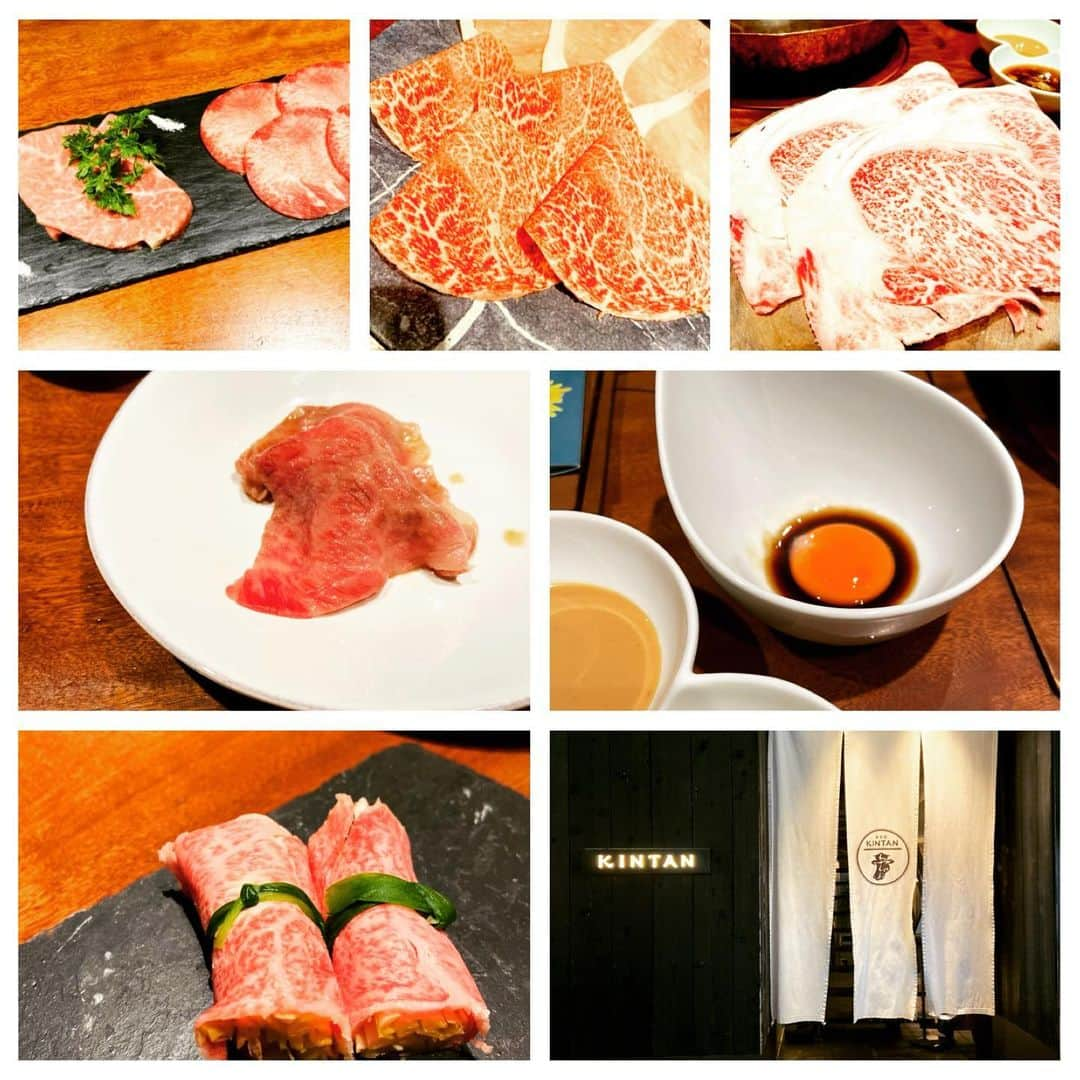 日々野真理のインスタグラム：「KINTANさんで、 しっかりお肉を堪能してきました🥩  久々のしゃぶしゃぶ、どれもとろけるほどおいしかった♬コース以外にもいくつか追加して、うっかり食べすぎました😂  写真を撮り忘れましたが、めちゃくちゃ美味しいお野菜がお代わりし放題(^^) 山盛りだから一回のおかわりで、満腹に。  #肉 #kintan #しゃぶしゃぶ #表参道グルメ #お腹いっぱい #しゃぶしゃぶkintan表参道 #しゃぶしゃぶkintan」