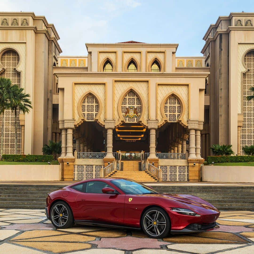 Ferrari APACのインスタグラム：「Rejoice in the invigorating spirit of Hari Raya Aidilfitri and revel in a harmony of festivities. 📸 @ferrari.malaysia #FerrariRoma #LaNuovaDolceVita #Ferrari #FerrariAPAC」