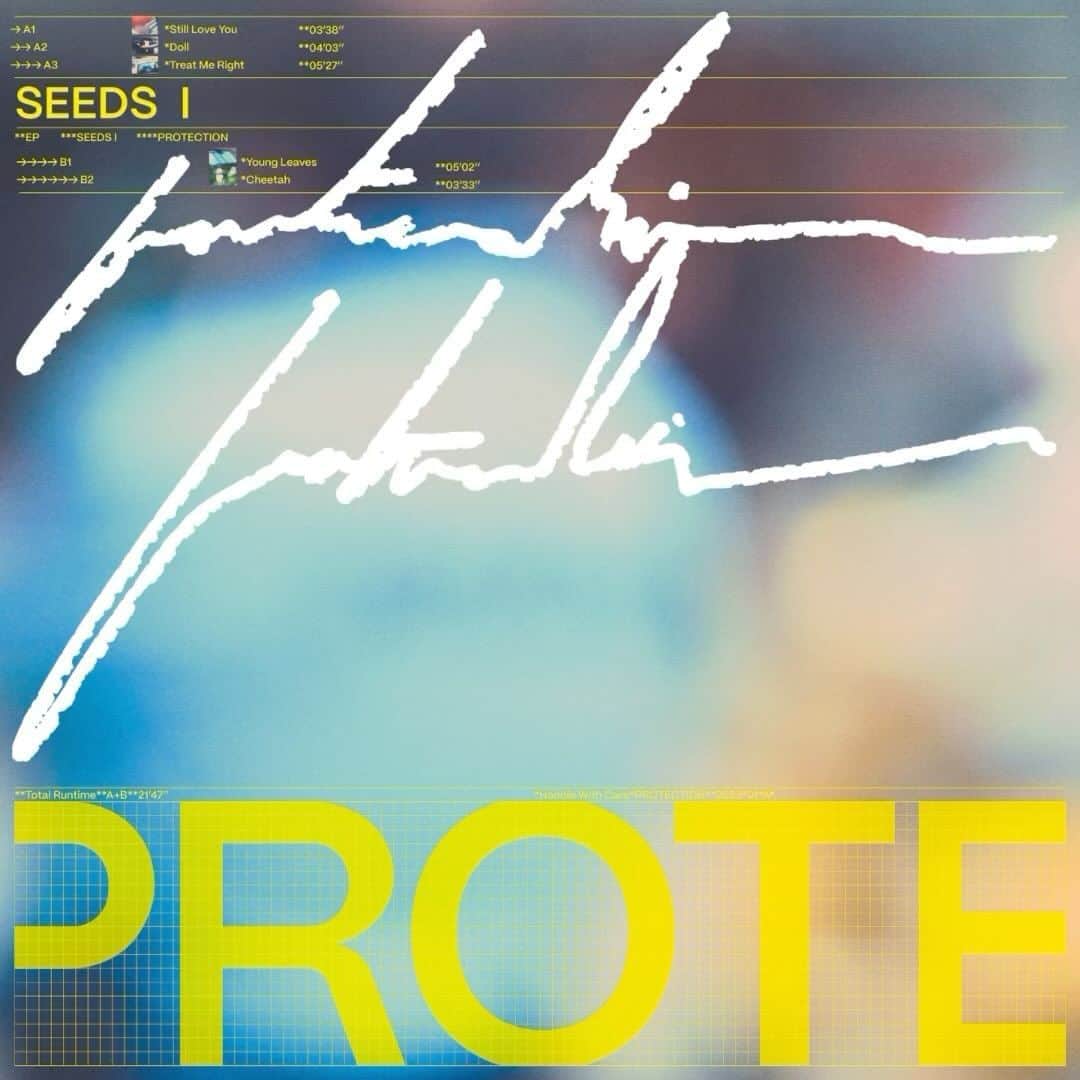 CHVRCHESのインスタグラム：「SEEDS I, the debut EP from @ProtectionSound is out now 👁 Listen to the new electronic project from our very own @thecooksan with Scott Paterson at the link in their bio.」