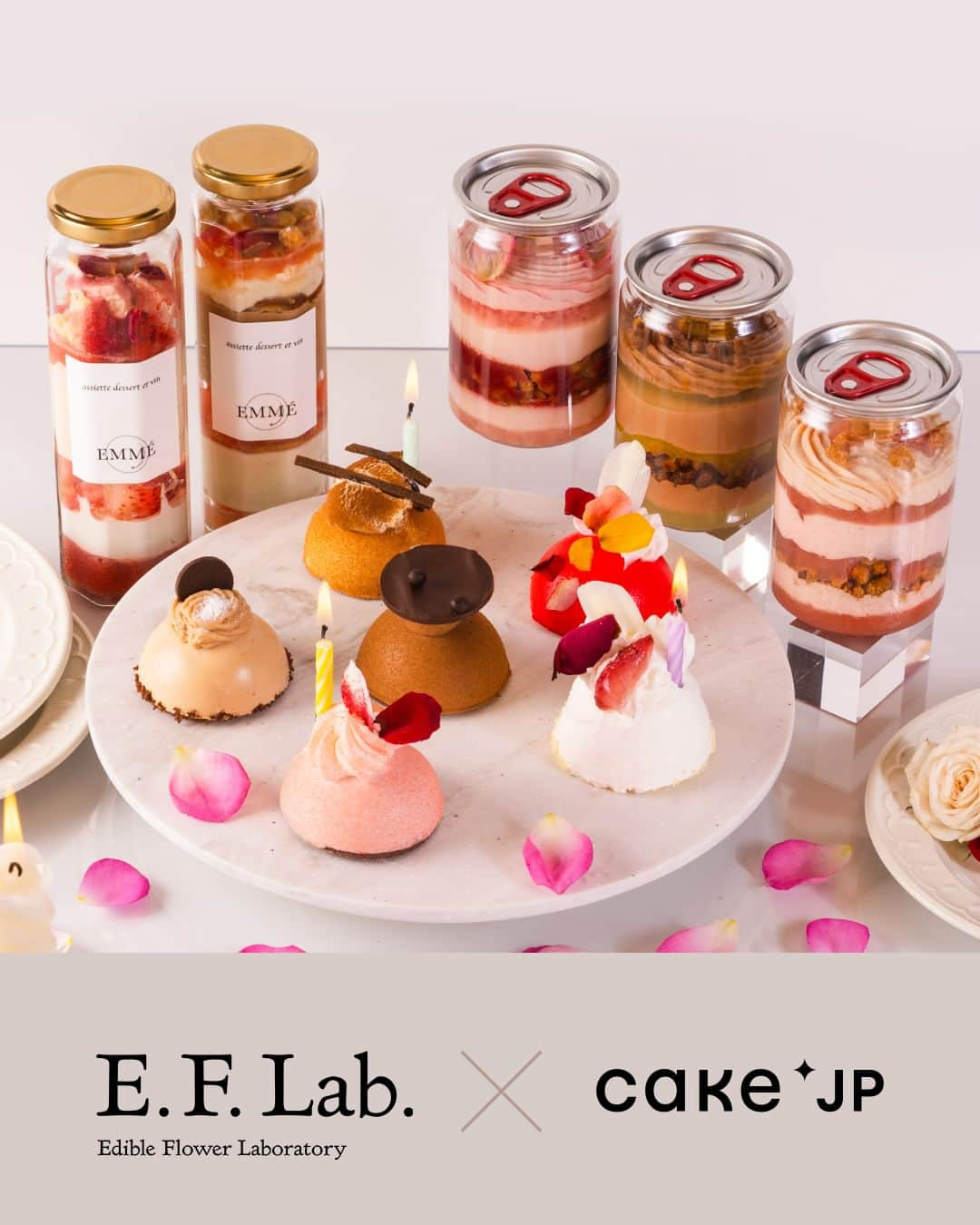 Cake.jpのインスタグラム：「E.F.lab×Cake.jpコラボ 人気ブランドのパティシエにより生み出された エディブルフラワーを使った美しくて美味しい 花のケーキ・スイーツが登場です！  トップシェフとコラボして『新しい花体験』を提案する 「E.F.lab（エディブルフラワー研究所）」とのコラボで 食べられる薔薇を使い、 人気ブランドのパティシエたちが 実際に薔薇の香り・味わいを確かめながら、 相性の良い素材選びまで徹底し、試行錯誤の結果生み出された 渾身の逸品をぜひご堪能ください。  母の日のギフトにもおすすめです。   #cakejp #ケーキジェーピー #エディブルフラワー #エディブルフラワーケーキ #エディブルフラワースイーツ #e_flab #エディブルフラワー研究所 #食べられる花 #食べられる花屋 #ケーキ缶 #パフェ缶 #母の日 #母の日ケーキ #母の日ギフト #母の日スイーツ #母の日の贈り物 #母の日プレゼント #母の日のプレゼント #フラワースイーツ #お取り寄せスイーツ #スイーツ #スイーツ部 #スイーツ好きな人と繋がりたい #美味しい花体験 #Ohanaスイーツ」