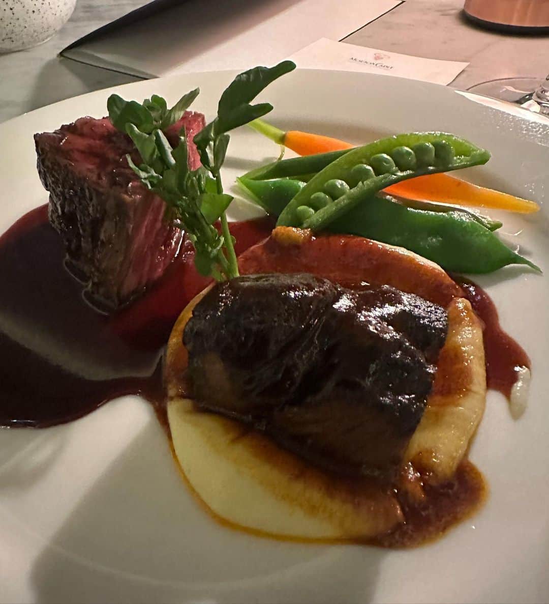 のインスタグラム：「W大阪で行われたボルドーワインのイベントに呼んで頂きました。どのワインも料理との相性が抜群で、何杯飲んだことやら。素敵な出会いもあり、夢のような時間でした😋  #ワイン  #ボルドー  #シャトームートン  #エノテカ  #コウコウさん」