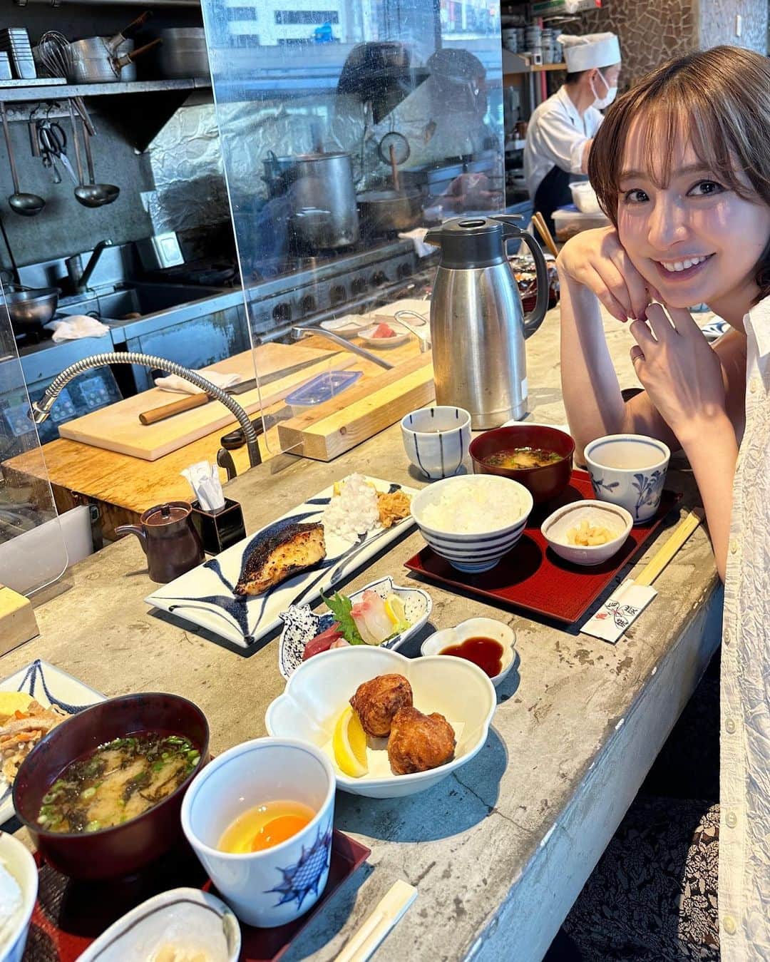 篠田麻里子のインスタグラム：「お魚は銀ダラの西京焼きが好き♡  家でこんなにカリッとふわっと焼けない🥺  日本は食が豊かで幸せ🇯🇵  #お昼ご飯記録#マリ活」