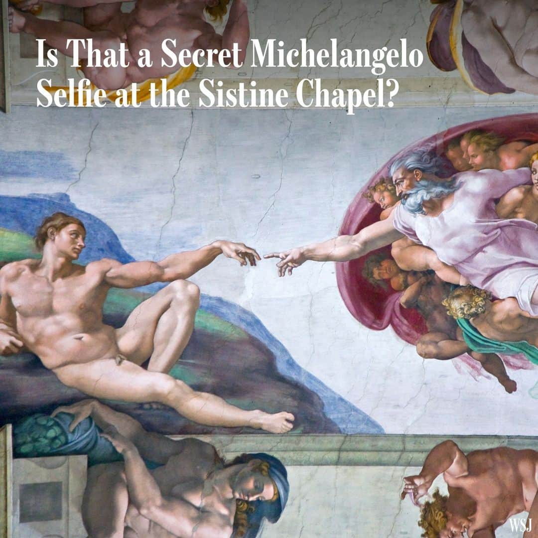 Wall Street Journalさんのインスタグラム写真 - (Wall Street JournalInstagram)「Michelangelo may have secretly painted himself onto the ceiling of the Vatican’s Sistine Chapel, portraying himself as God with arm outstretched to spark life in a lounging Adam.⁠ ⁠ The theory, if true, underscores Michelangelo’s outsize ego, or at least his cheeky sense of humor. The hunch, which is gaining traction among Italian Renaissance scholars, also places the artist’s self-portrait squarely at the center of one of the most famous images in Western art.⁠ ⁠ “Michelangelo saw himself as the Messiah of art, so it makes sense,” said Adriano Marinazzo, a curator of special projects at Virginia’s Muscarelle Museum of Art at The College of William & Mary who published the theory last December in the peer-reviewed Italian art journal Critica d’Arte.⁠ ⁠ Although the artist painted more than 300 biblical characters across 5,000 square feet of ceiling, the central action in Michelangelo’s masterpiece is “The Creation of Adam.” The section shows an elderly, bearded God twisting beneath a floating cloak so that the fingertips on his right hand nearly reach Adam, who represents mankind.⁠ ⁠ Marinazzo, who has a record of Michelangelo-related discoveries, said he made the connection after studying a sheet of paper containing a sonnet Michelangelo wrote to his friend between 1509 and 1511. In the sonnet’s margins, the artist also drew a man, presumably himself, standing with legs slightly crossed while painting a face on the ceiling with his right arm outstretched.⁠ ⁠ Marinazzo rotated a digital image of the letter last year and had an epiphany: The posture and pose of the sketched man looked eerily similar to that of God on the ceiling, a move the historian is now convinced was intentional.⁠ ⁠ Read more at the link in our bio.⁠ ⁠ Photo: Alamy Stock Photo」4月22日 23時01分 - wsj