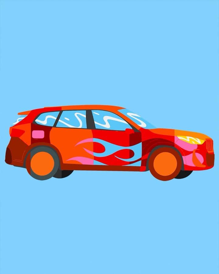 BMWのインスタグラム：「From Hollywood to home appliances, your BMW lives many lives before and after their life cycle.  Find out what happens to your RE:CYCLED BMW via the link in bio. 🎨 @annukilpelainen  #THEiX1 #EarthDay #Circularity #BMW」