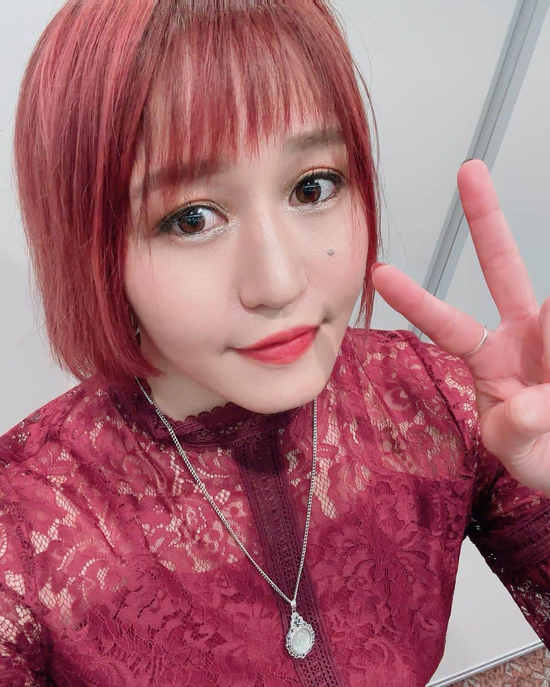 朱里のインスタグラム：「横浜アリーナ　前夜祭サラマポ👀  #stardom #GE #prowrestling  #syuri #red #hair」