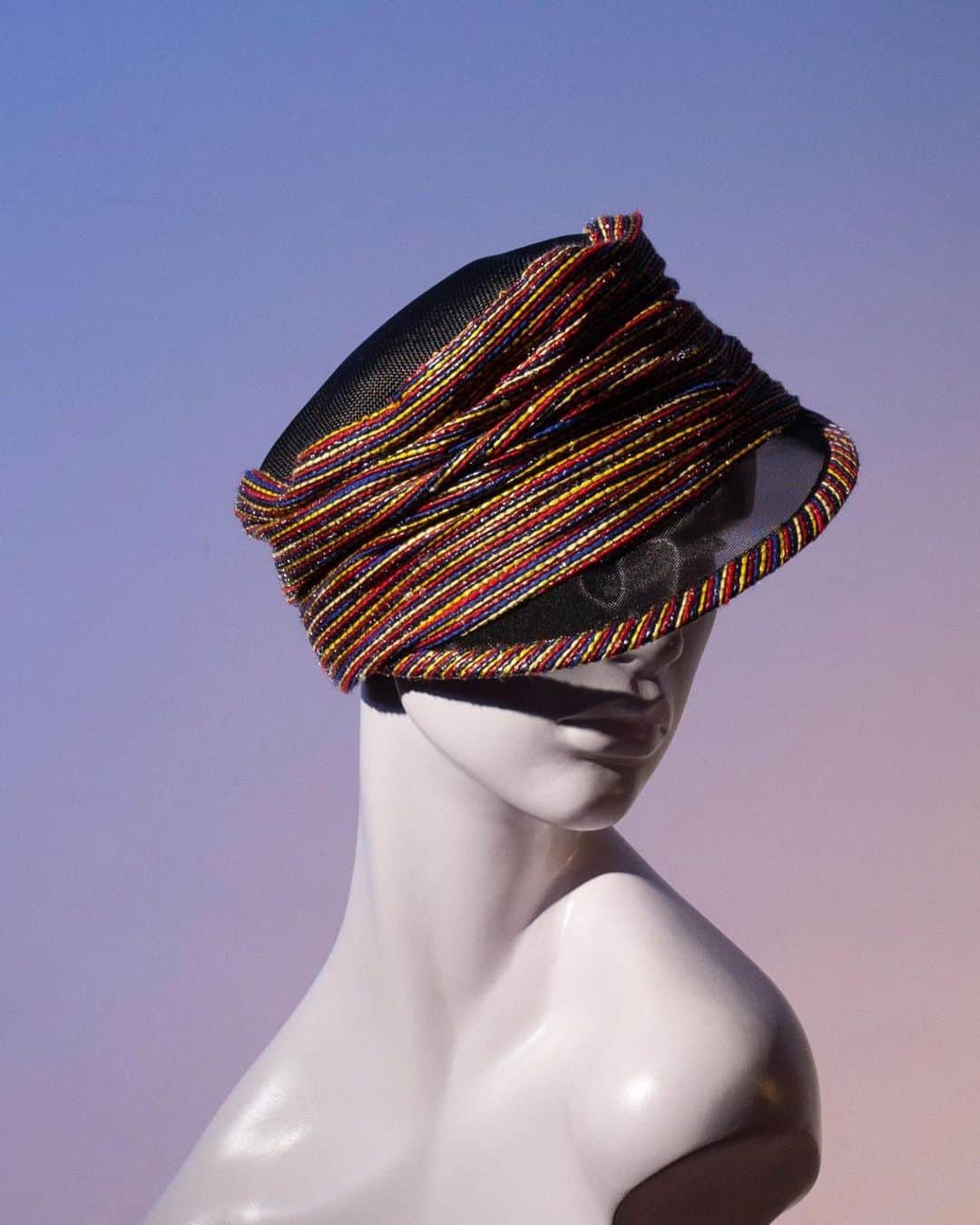 スティーブンジョーンズのインスタグラム：「Spring hat from ‘El Morocco’ collection, Merzouga, a cap in woven raffia with a crin peak.」