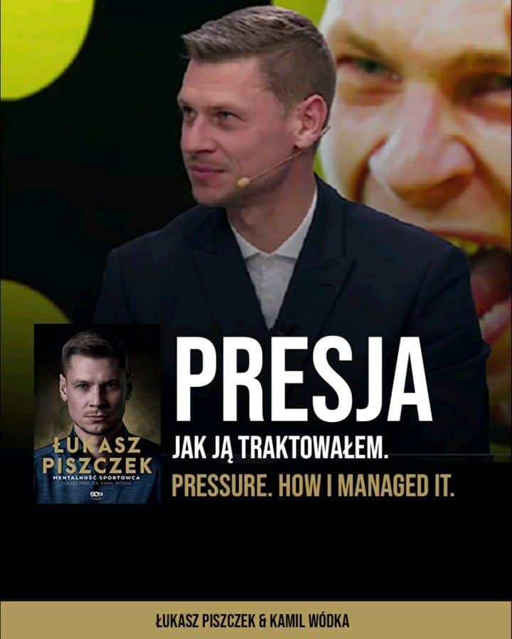 ウカシュ・ピシュチェクのインスタグラム：「Kylian, ty chyba nie znasz słowa presja? Masz 18 lat, jesteś dzieciakiem, a ty sobie z nią radzisz? - Zawsze AKCEPTOWAŁEM PRESJĘ. Myślę, że presja jest czymś pozytywnym. Jeżeli odbierasz ją pozytywnie, to wtedy staje się twoją siłą, a nie słabością." Fragment rozmowy Tomasza Smokowskiego po jednym z meczów Ligi Mistrzów z 18-letnim Kylianem Mbappe. Właśnie o tym jest kolejny rozdział naszej książki. O tym, ze presja to nie jest coś co ma tylko negatywny wymiar. To coś, do czego można się przygotować i coś co - jeżeli jesteś odpowiednio nastawiony - może dodać ci energii. #MentalnośćSportowca」